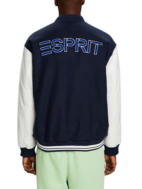 Esprit Collegejacke Collegejacke aus Wollmix mit Logo-Patch