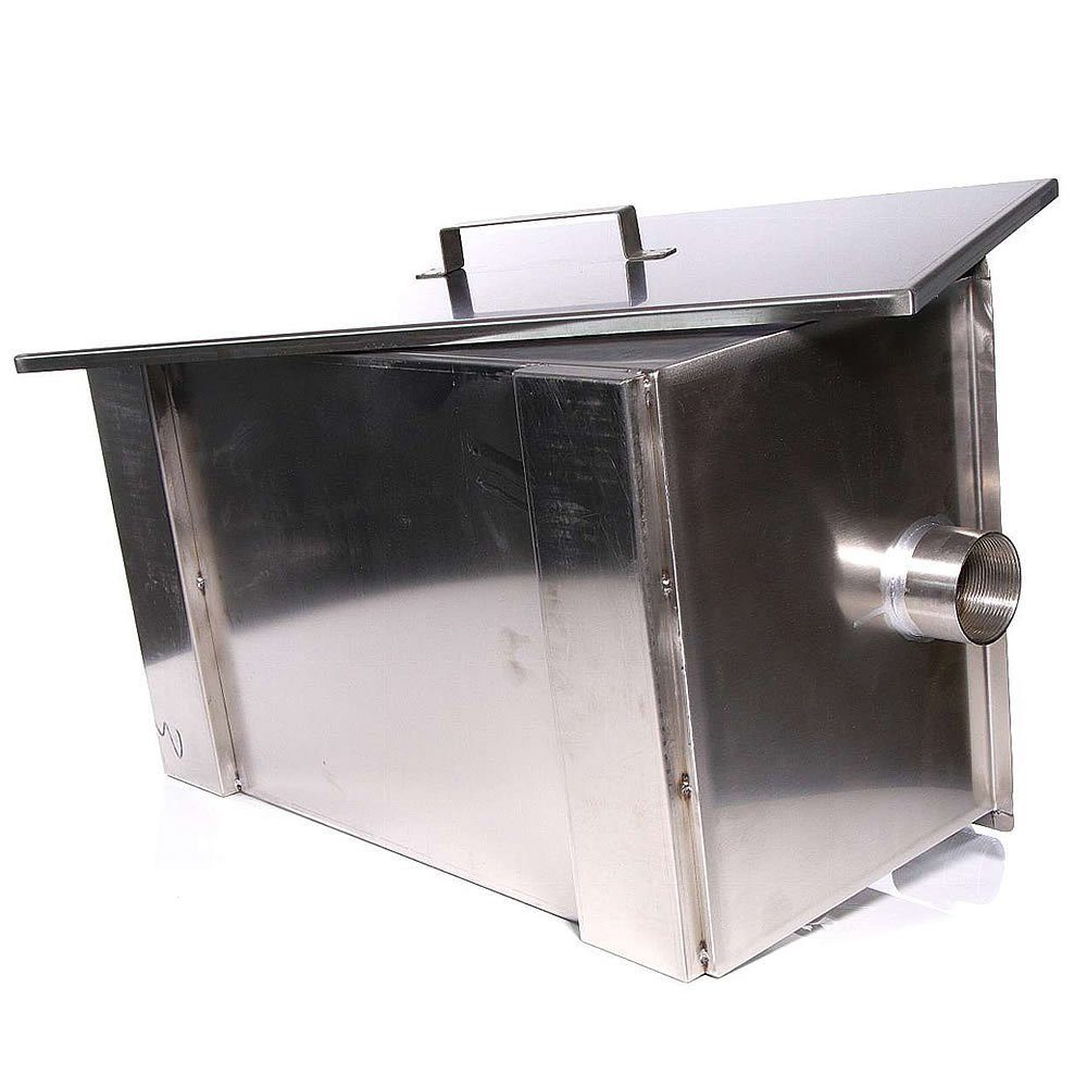 Melko Fetttrennkanne Ölabscheider Fettabscheider 40L aus Edelstahl Abwasser Fettseparator, Edelstahl, (Stück), Trennt Öl und Wasser präzise