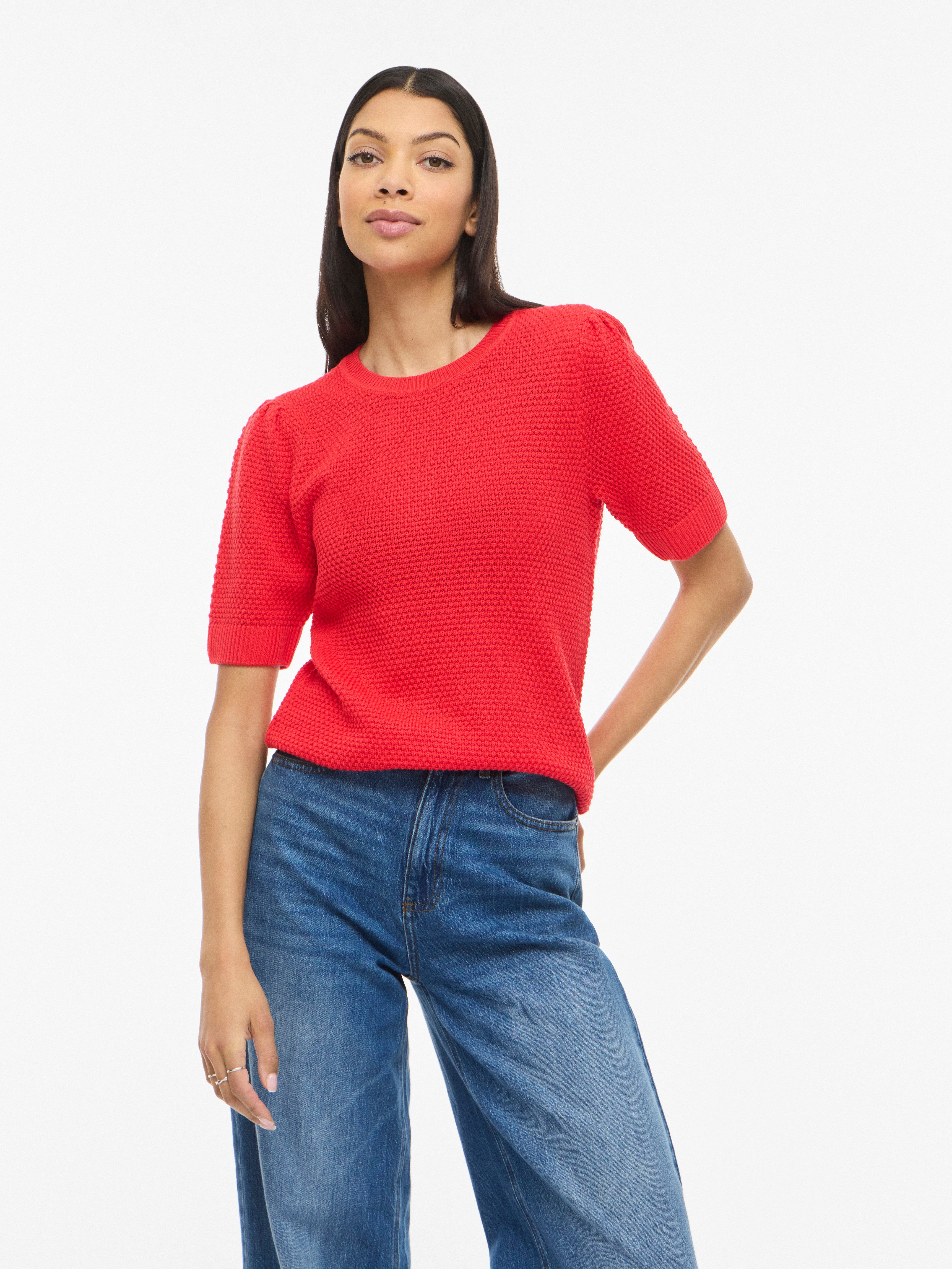 Vila Kurzarmpullover VIDALO O-NECK S/S KNIT TOP - NOOS günstig online kaufen