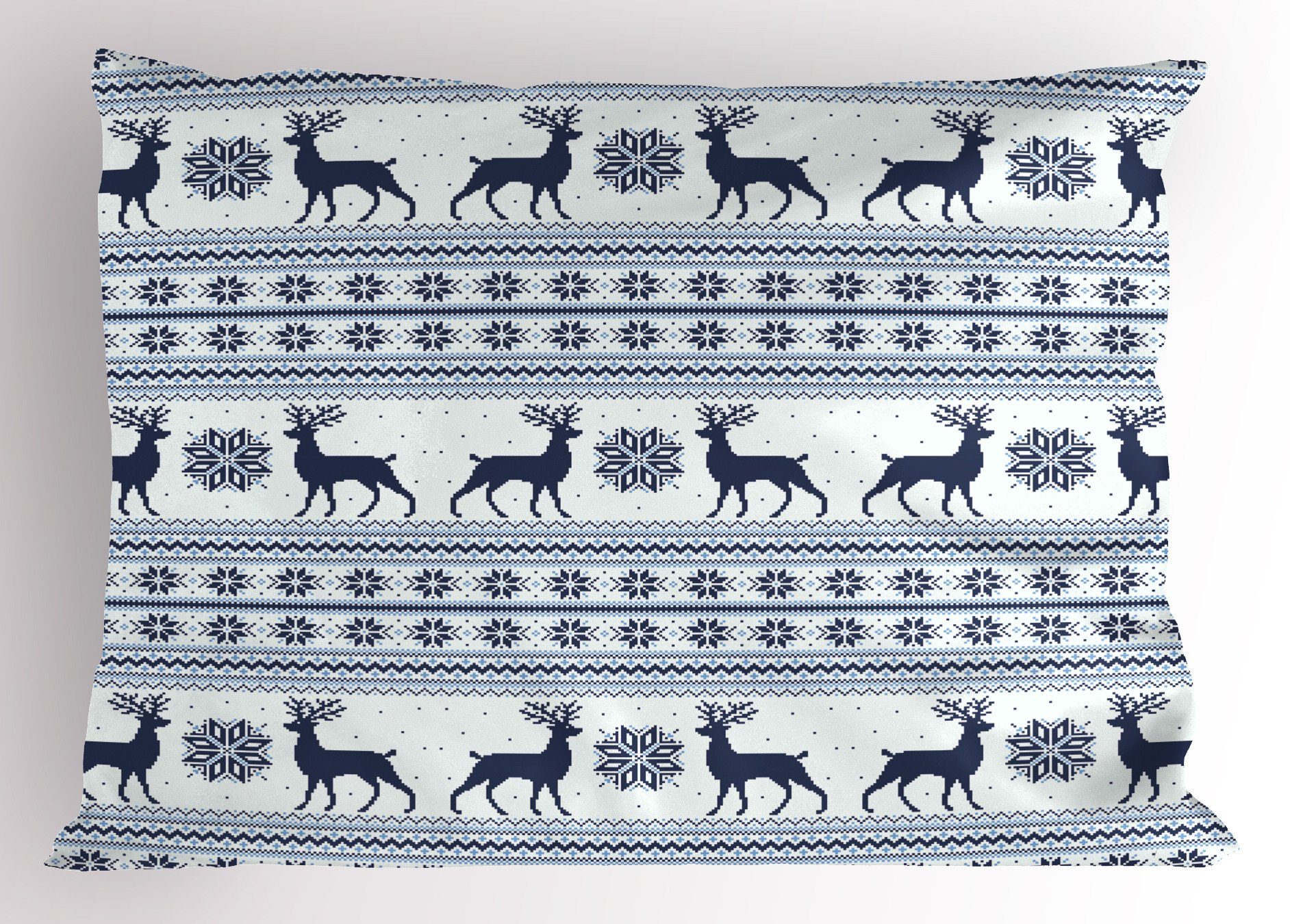 Kissenbezüge Dekorativer Standard King Size Gedruckter Kissenbezug, Abakuhaus (1 Stück), nordisch Pixelkunstart Reindeer