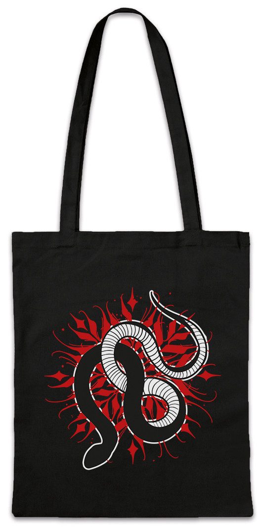 Beuteltasche Snake Tattoo II Stofftasche Yin Yang Oldschool Schlange Tätowierer Art