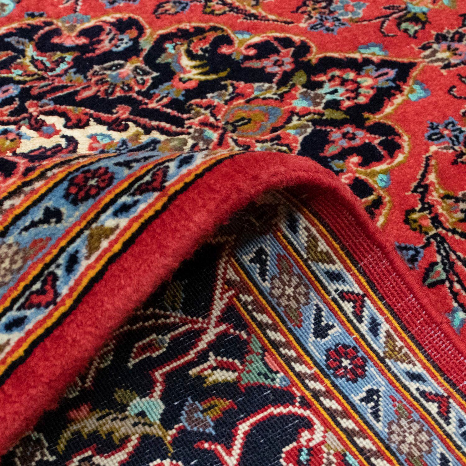 Orientteppich Perser - Keshan - Höhe: cm rechteckig, mit Handgeknüpft, - 144 rot, Zertifikat Einzelstück 10 mm, x 218 Wohnzimmer, morgenland