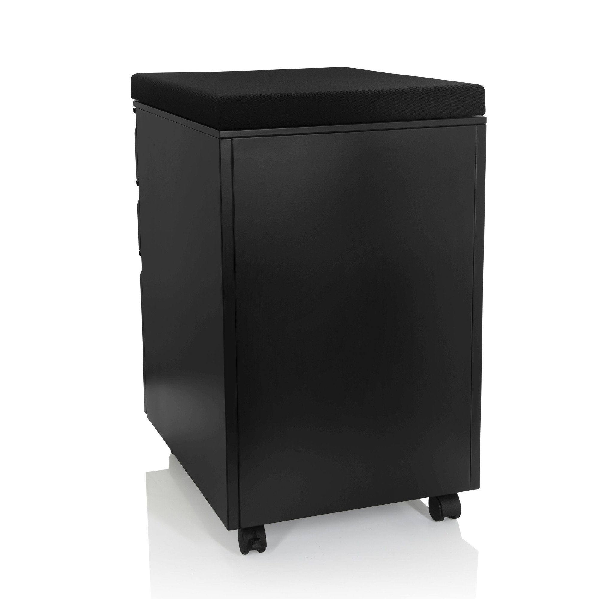 Stahl, Rollcontainer COLOR Schreibtisch OFFICE OS Rollcontainer hjh Schwarz Schubladenschrank