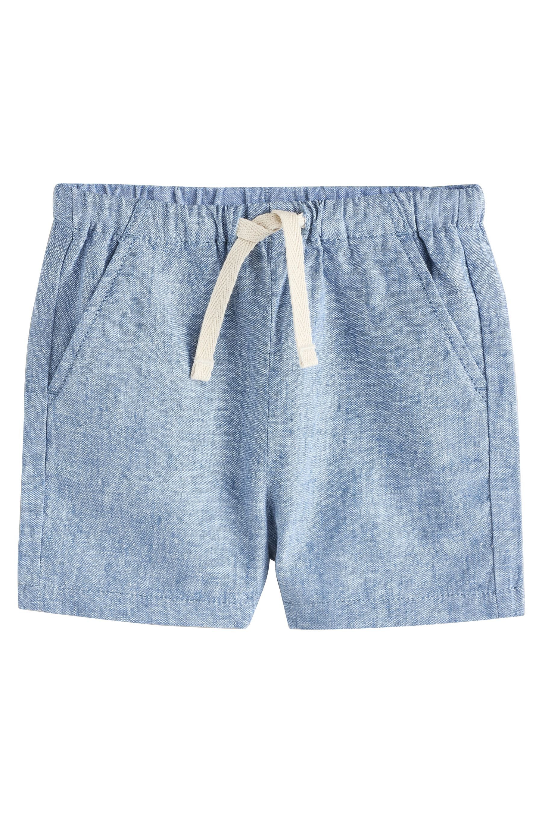 Shorts Schlupfshorts aus Leinenmischung