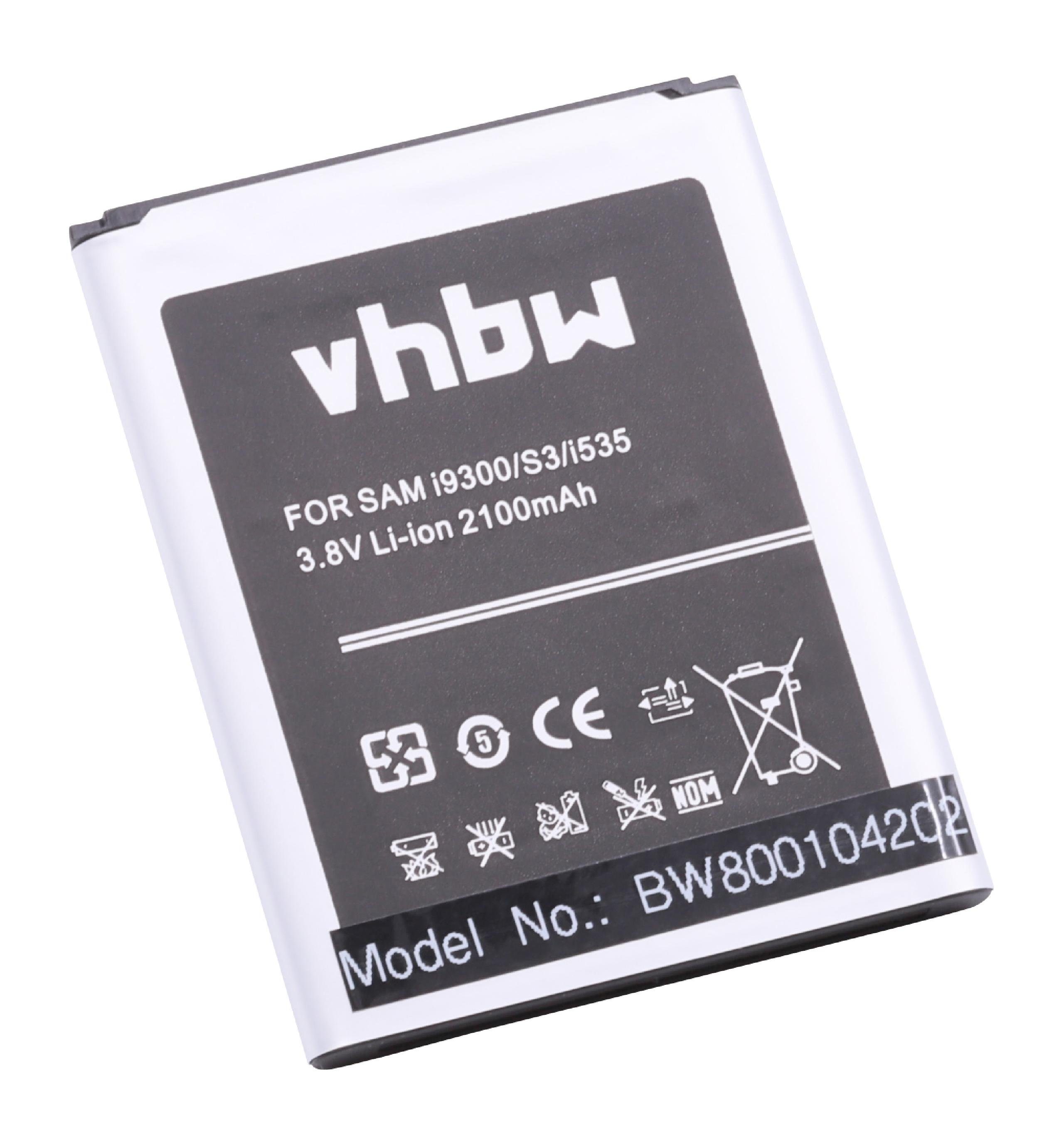 vhbw kompatibel mit Samsung SHW-M440S, SHV-E270K, SPH-L710 Smartphone-Akku Li-Ion 2100 mAh (3,8 V)