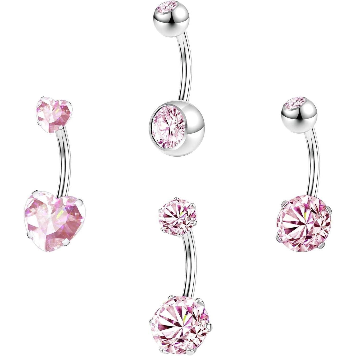 LuxusKollektion Bauchnabelpiercing-Set Bauchnabelring Set Kubischem Zirkoni günstig online kaufen