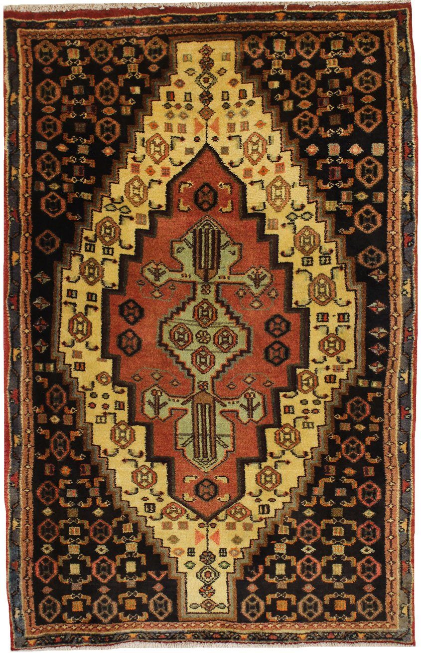 Orientteppich Perserteppich Senneh 121 x 80 cm, Borento, rechteckig,  Handgeknüpft