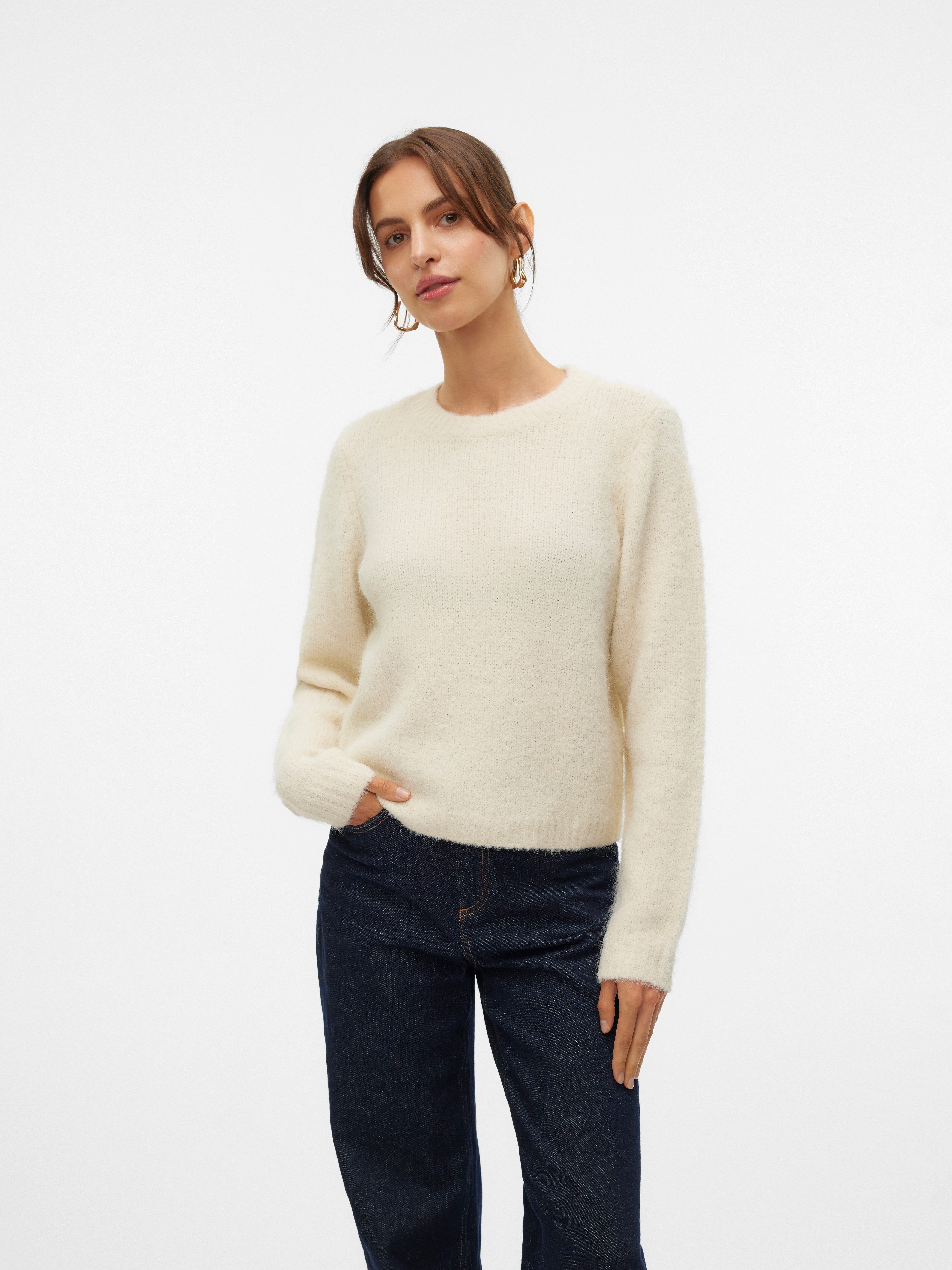 Vero Moda Strickpullover VMNOVAH LS O-NECK PULLOVER GA NOOS günstig online kaufen