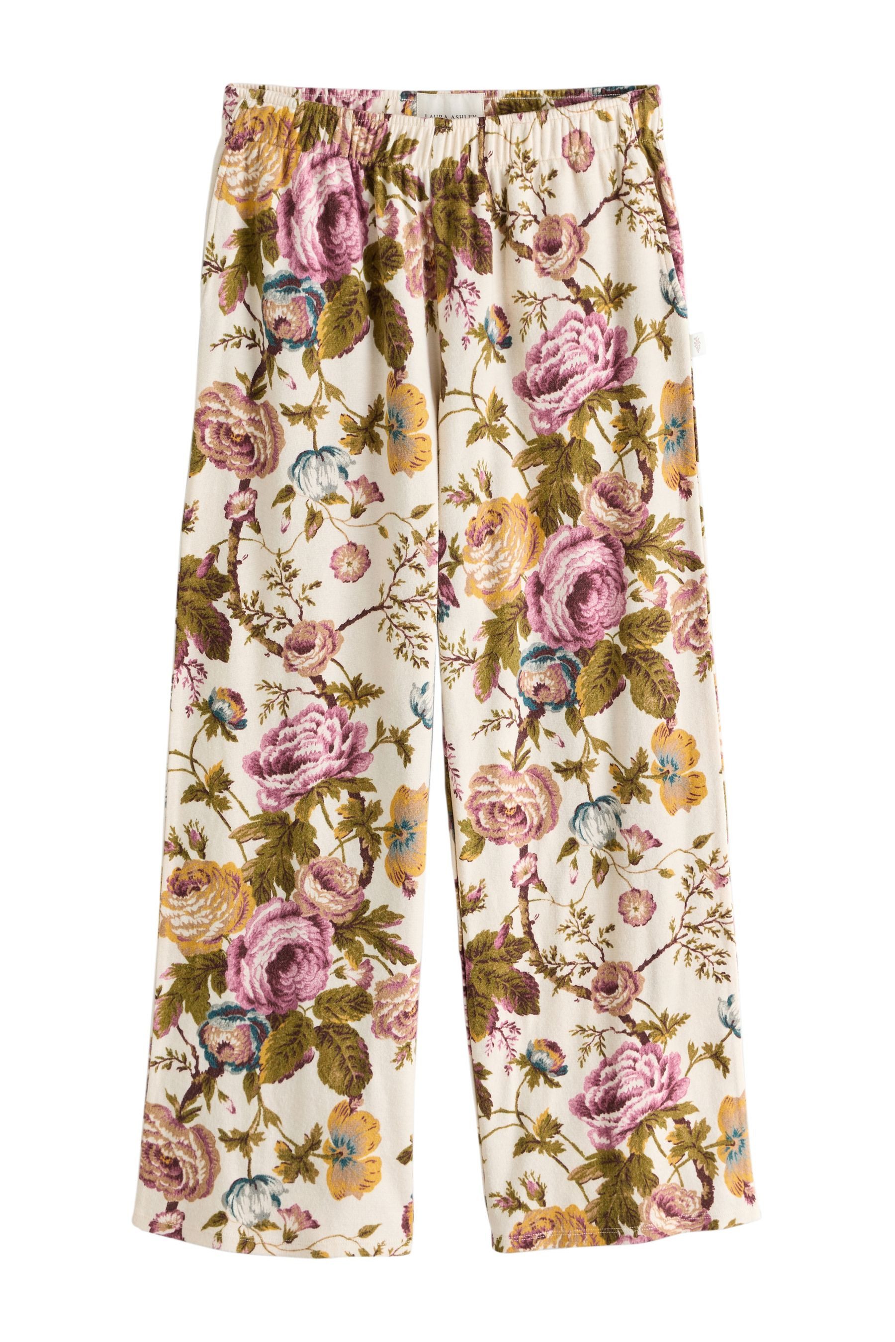 Loungepants Laura Ashley Gestreifte Loungehose mit weitem Bein