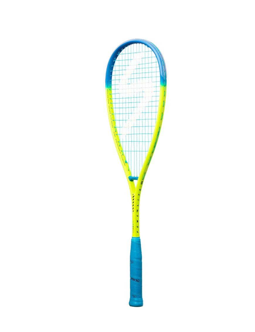 SALMING Squashschläger Grit PowerLite 154g/sehr kopflastig gelb/cyan - besaitet