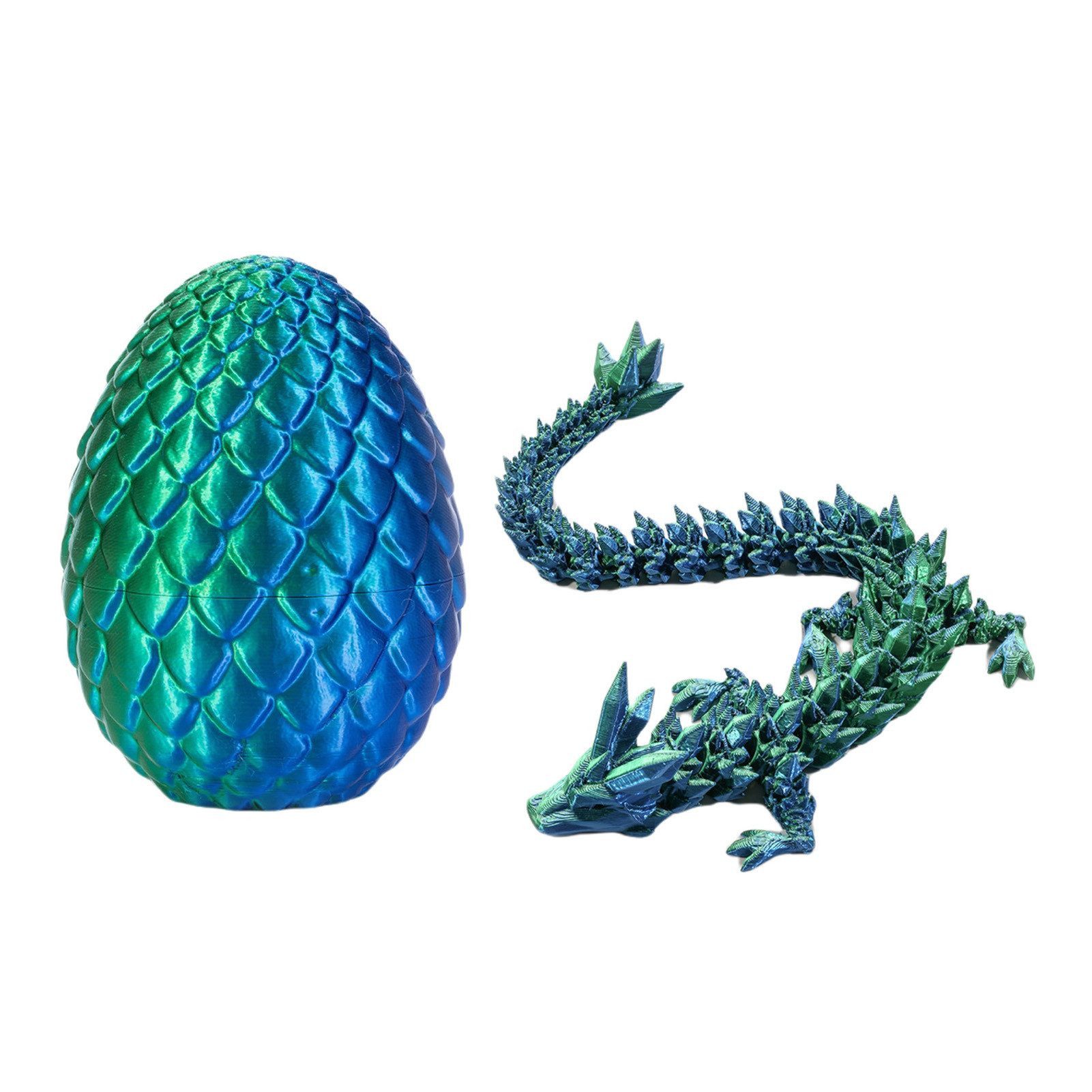 Jumpeak Tierfigur 3d drache,3d tiere,tiere figuren,Kinderspielzeug,ostern deko (ostergeschenke kinder, 22 cm Drache + 8,5 cm Drachenei), Mehrere Farben,künstlerische Kreationen,dekoration wohnzimmer