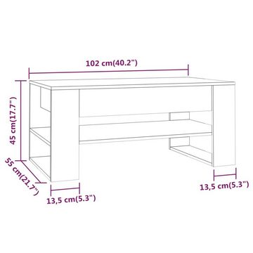 vidaXL Couchtisch Couchtisch Räuchereiche 102x55x45 cm Holzwerkstoff (1-St)