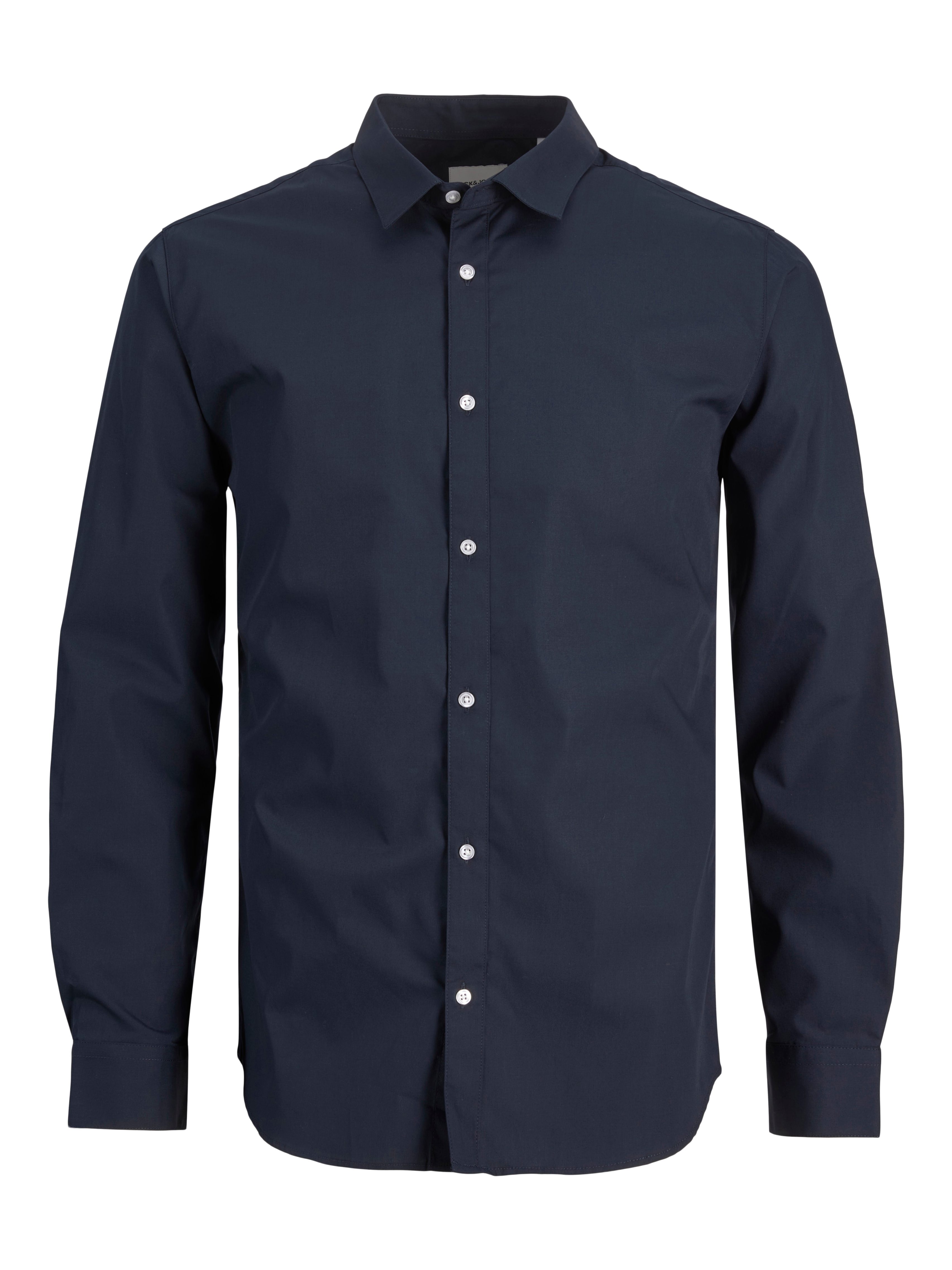 Jack & Jones Junior Langarmhemd JJJOE SHIRT LS PLAIN NOOS JNR Materialmix, regular fit
