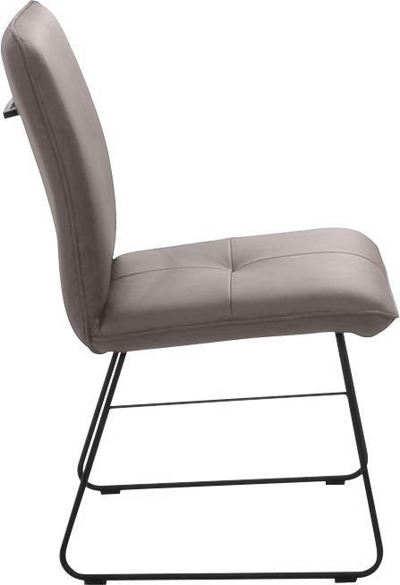 Griff St), sattel Komfort Metall Drahtgestell schwarz, Wohnen Steppung Rücken, in am Sitz (1 Kufenstuhl & K+W im