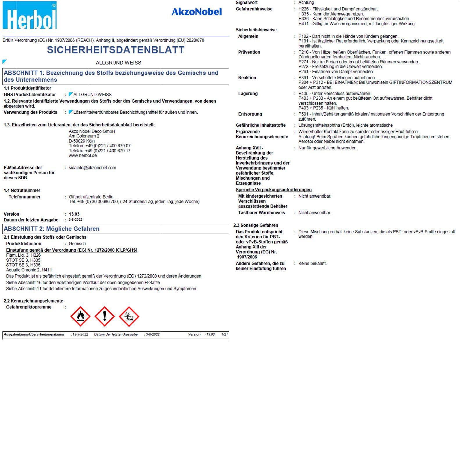 Herbol Universalgrundierung Herbol Allgrund 0,75 LTR