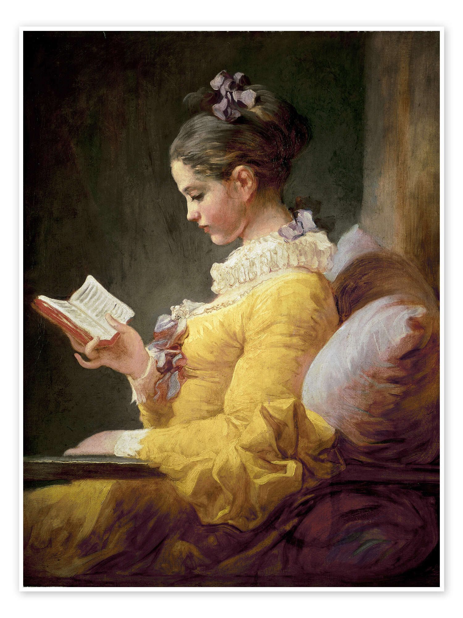 Posterlounge Wandbild Die junge Leserin, Jean-Honoré Fragonard, erhältlich als Poster, Leinwandbild, Wandsticker oder Acrylglasbild
