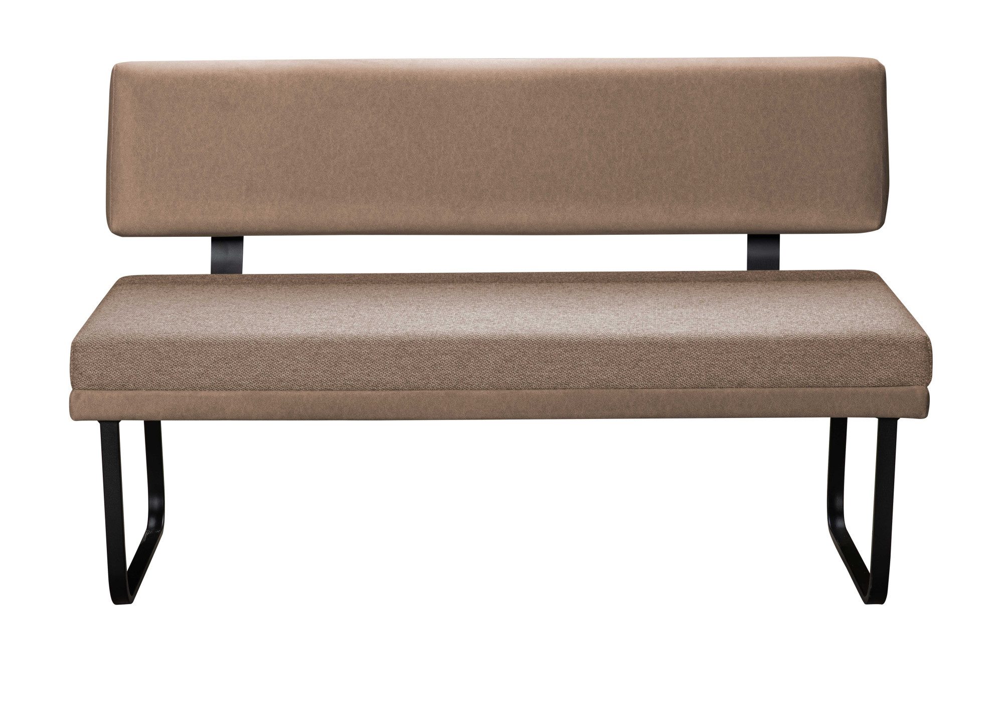 Home affaire Sitzbank Gabi Esszimmerbank, Bank, Küchenbank, Polsterbank, Gestell aus matt-schwarzem Flachmetall, stabil, 2-Stoff-Design