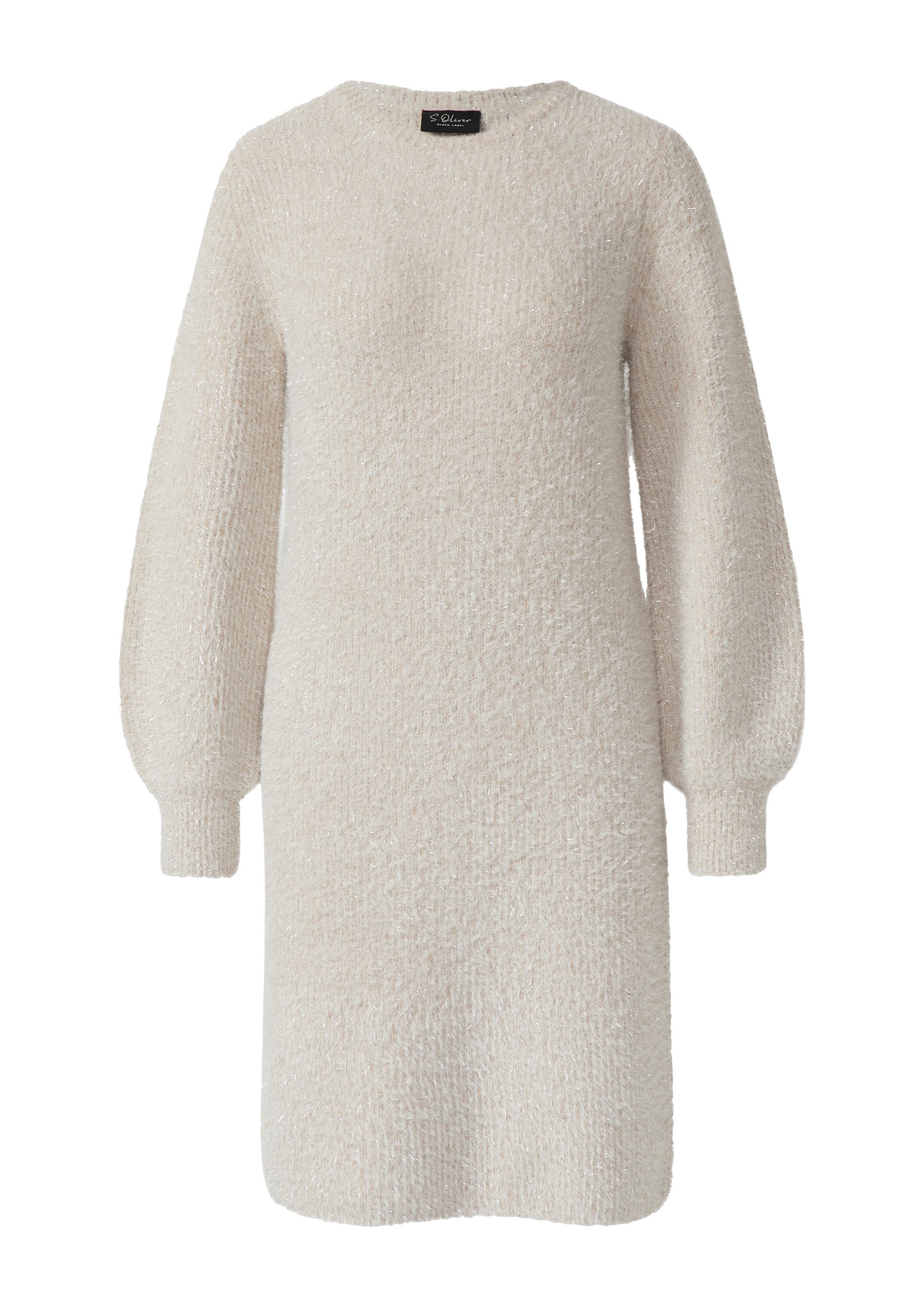 s.Oliver Midikleid Kleid Flauschiges Strickkleid mit Glitzergarn
