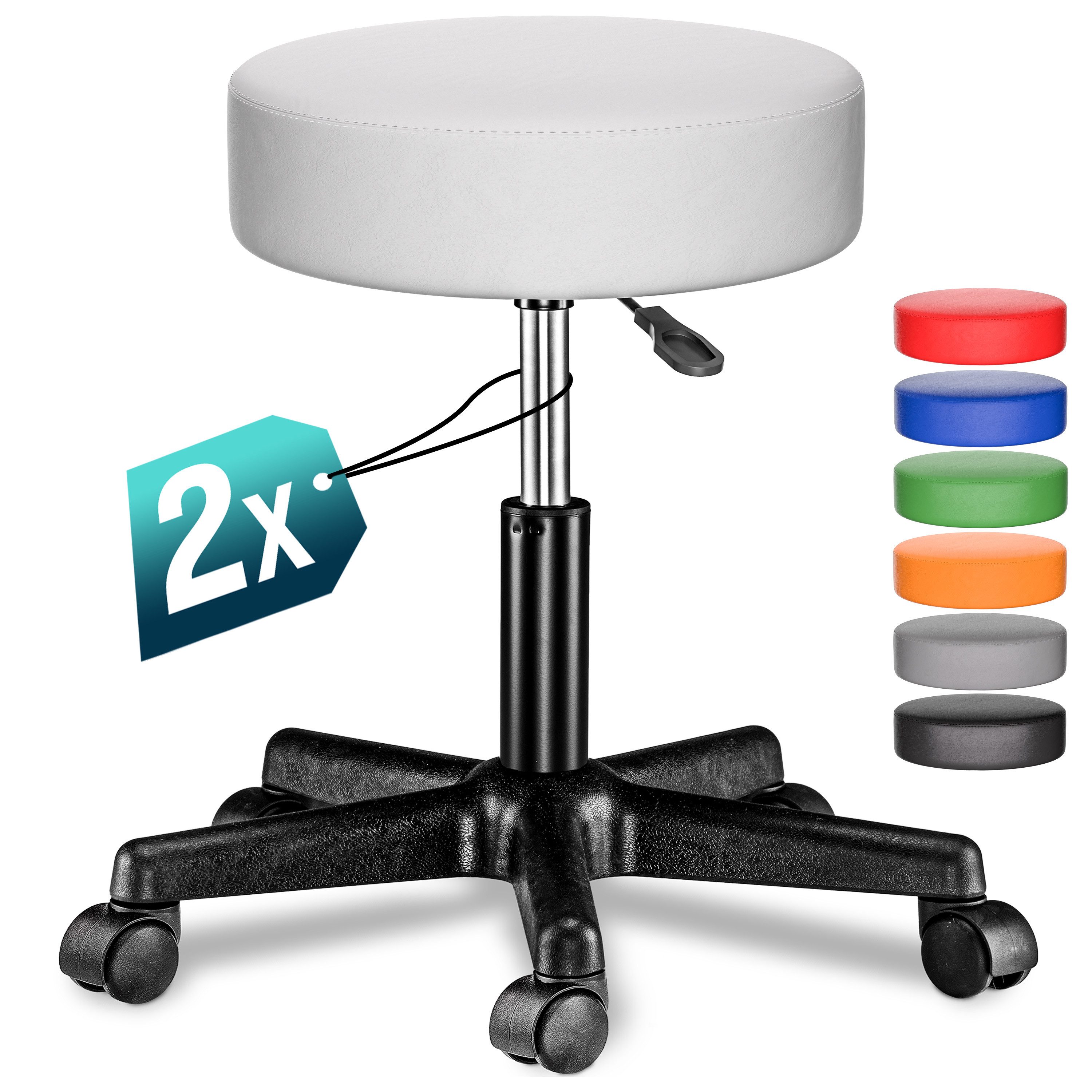 Casaria Drehhocker, Höhenverstellbar 10cm Polsterung 46-60cm günstig online kaufen