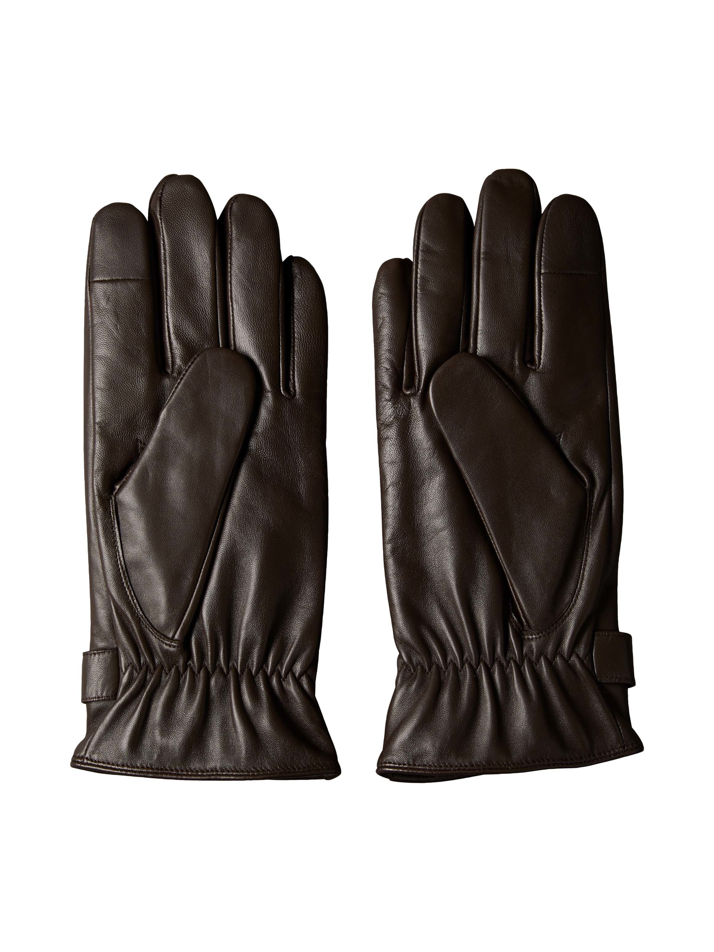 Calvin Klein Lederhandschuhe LOGO STRAP SMOOTH LEATHER GLOVES Perfekt für den Alltag