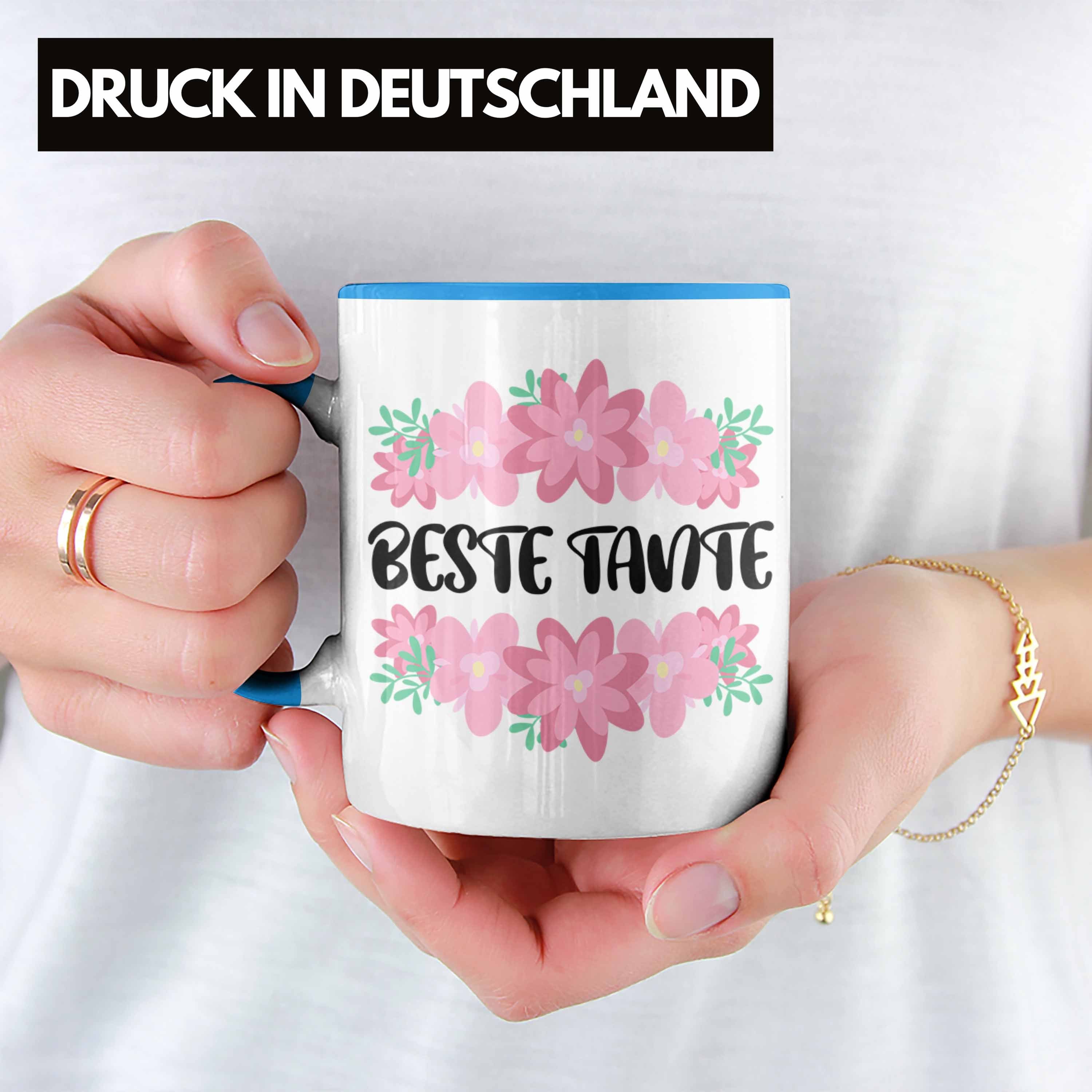 Beste Tasse Lustig Tasse Geschenkidee Lieblingstante Geschenk Tante - Spruch - Blau Trendation Beste Kaffeetasse Tante Trendation -