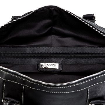 BACCINI Reisetasche Leder Weekender Unisex TOBY, Echtleder Reisegepäck für Damen & Herren, Sporttasche XL schwarz