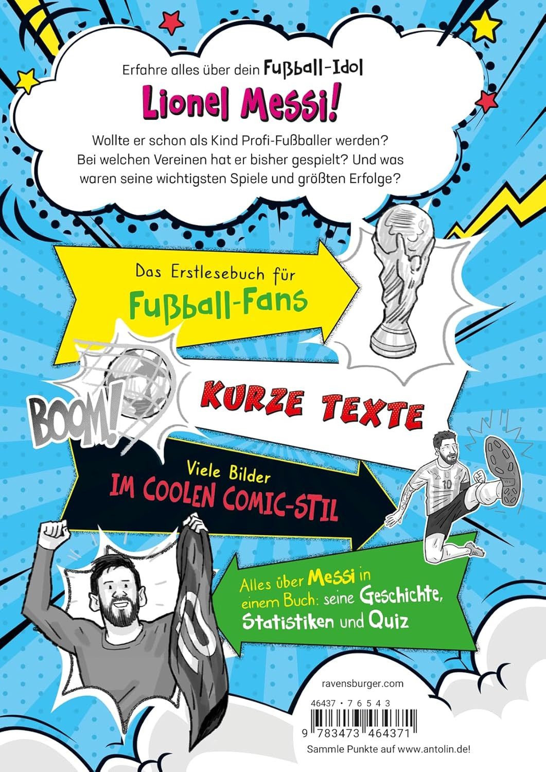 Ravensburger Spiel Fußball-Stars – Alles über Messi, Erstlesebuch ab 7 Jahren