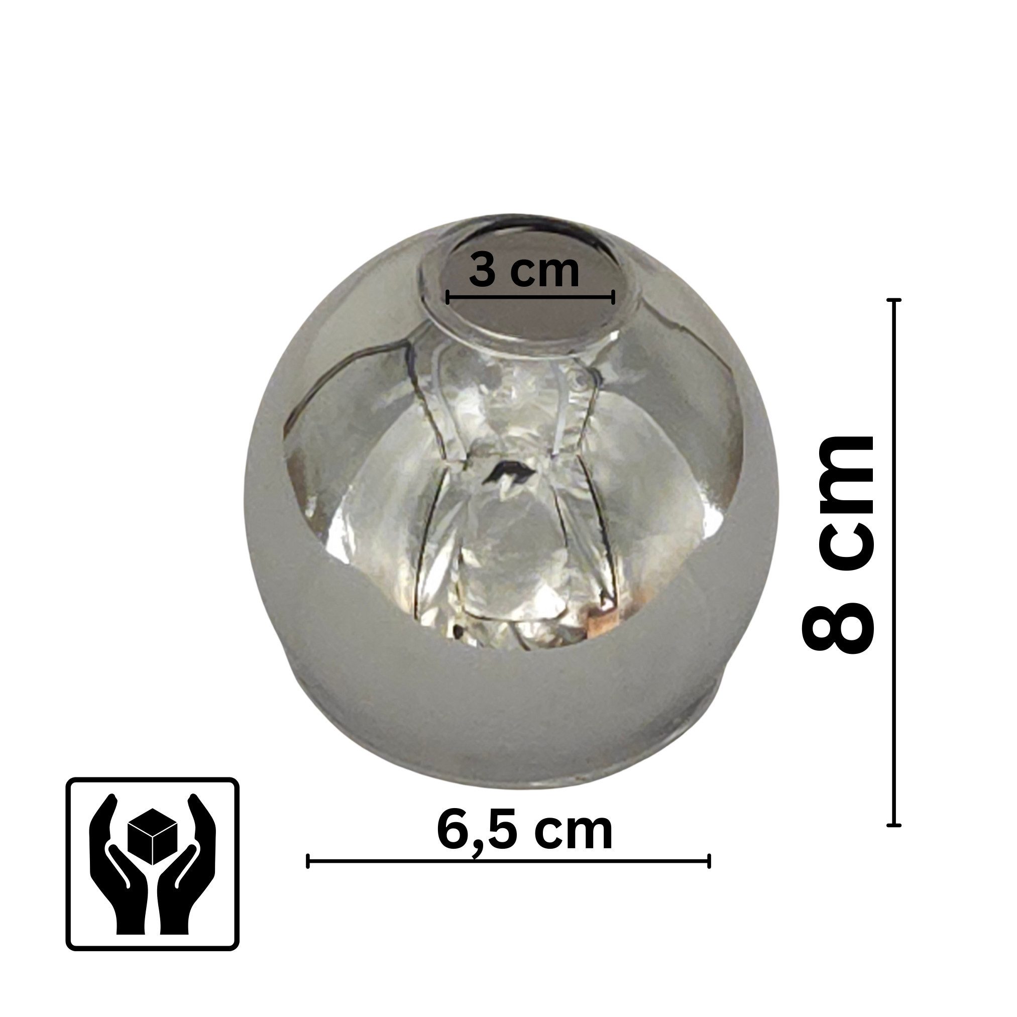 Lichthandel Hoch Lampenschirm E14 Lampenglas Ersatzschirm Glaslampenschirm günstig online kaufen