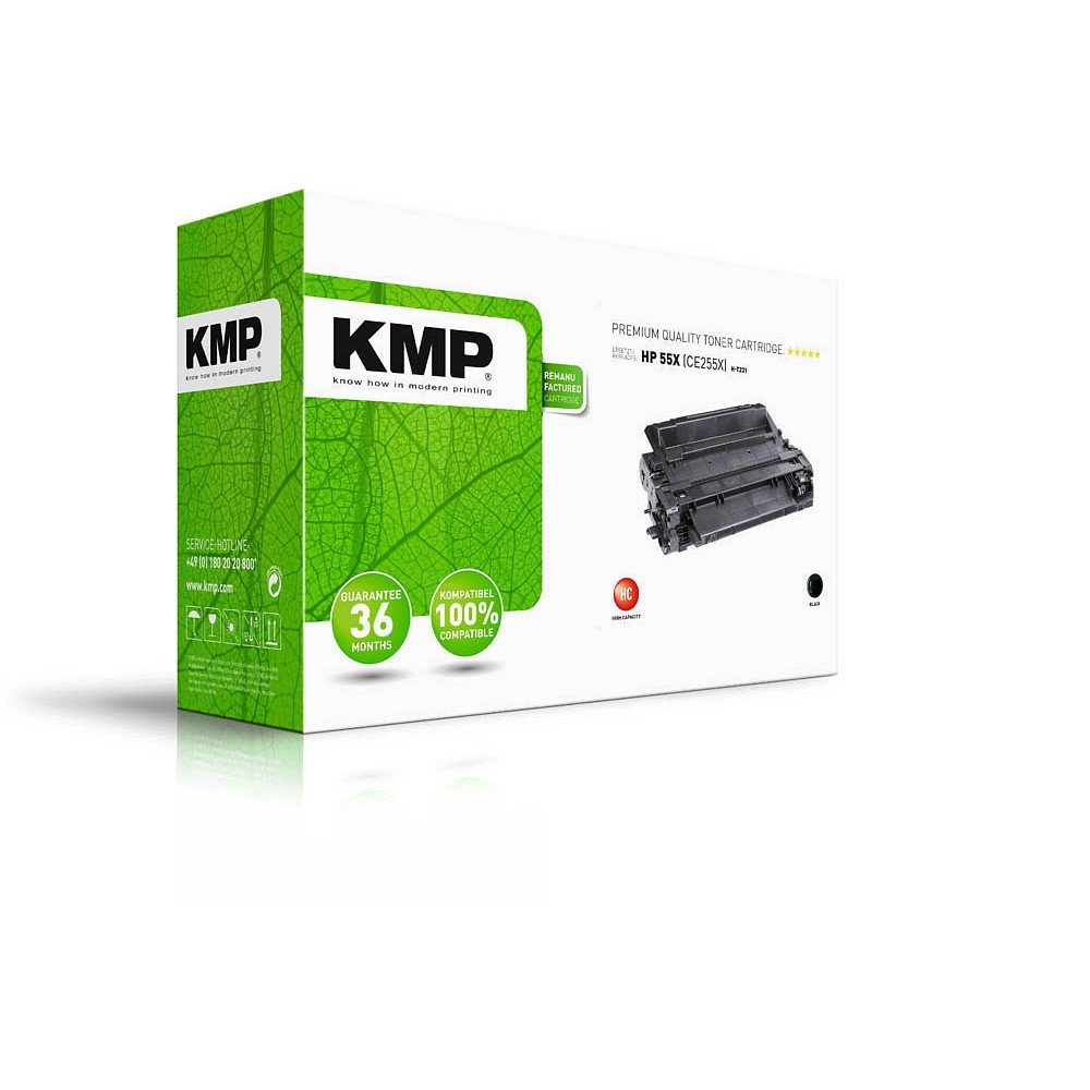 KMP Tonerkartusche 1 Toner H-T231 ERSETZT HP 55X / CE255X - black, (1-St)