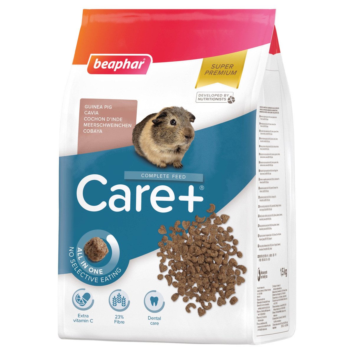 beaphar Care+ Meerschweinchen 1,5 kg, Trockenfutter für: Kleintier