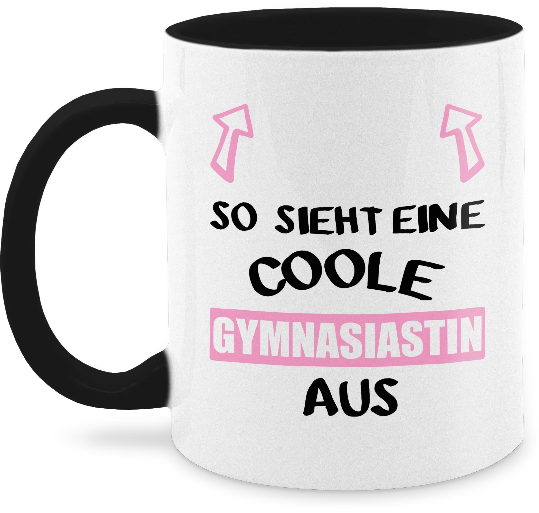 Shirtracer Tasse So sieht eine coole Gymnasiastin aus, Keramik, Einschulung Geschenk Tasse
