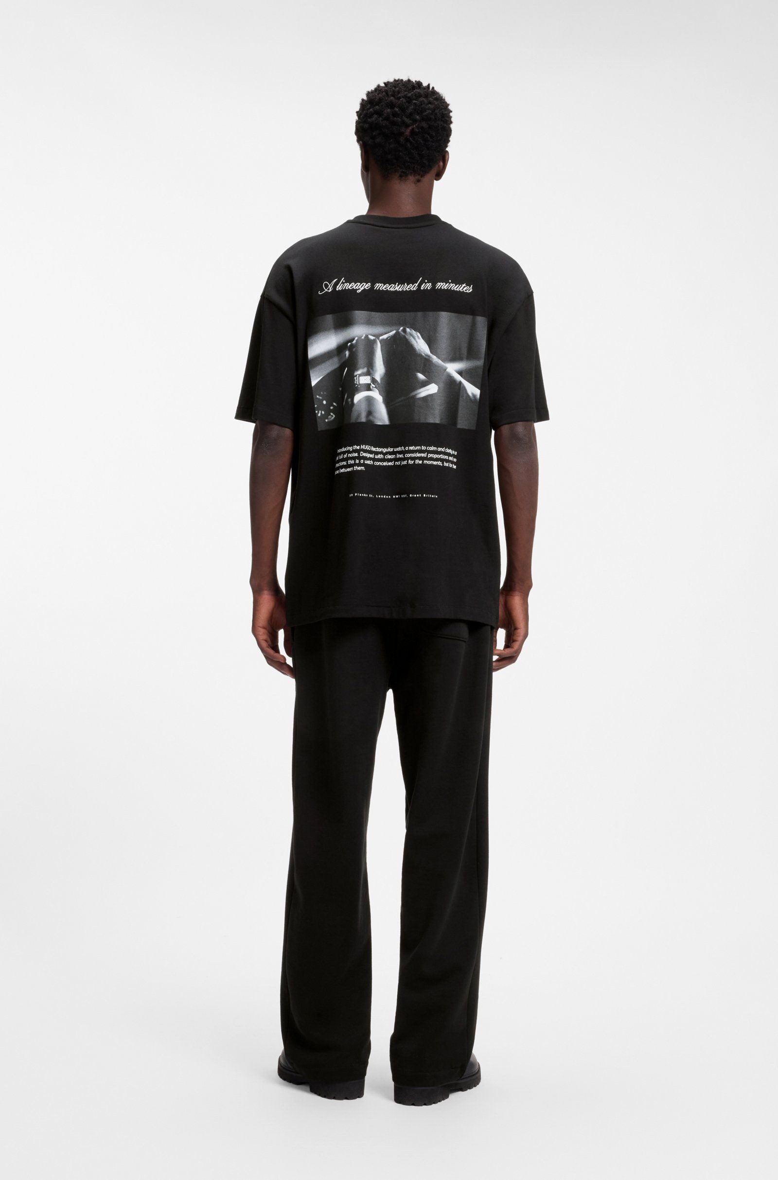 HUGO T-Shirt Devrolo mit Backprint (1-tlg)