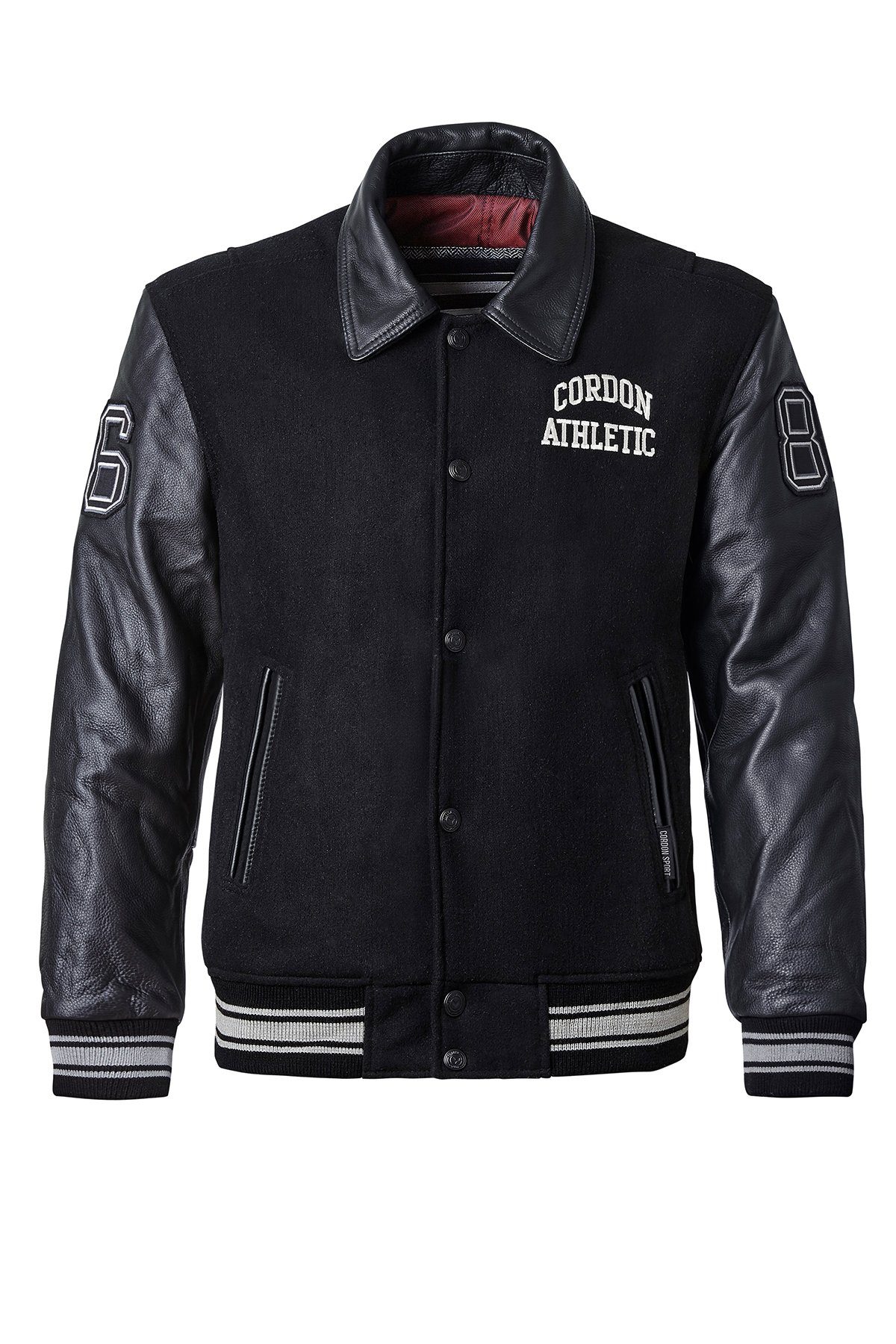 Cordon Sport Collegejacke Bronx Nummernappliaktionen auf den Ärmeln