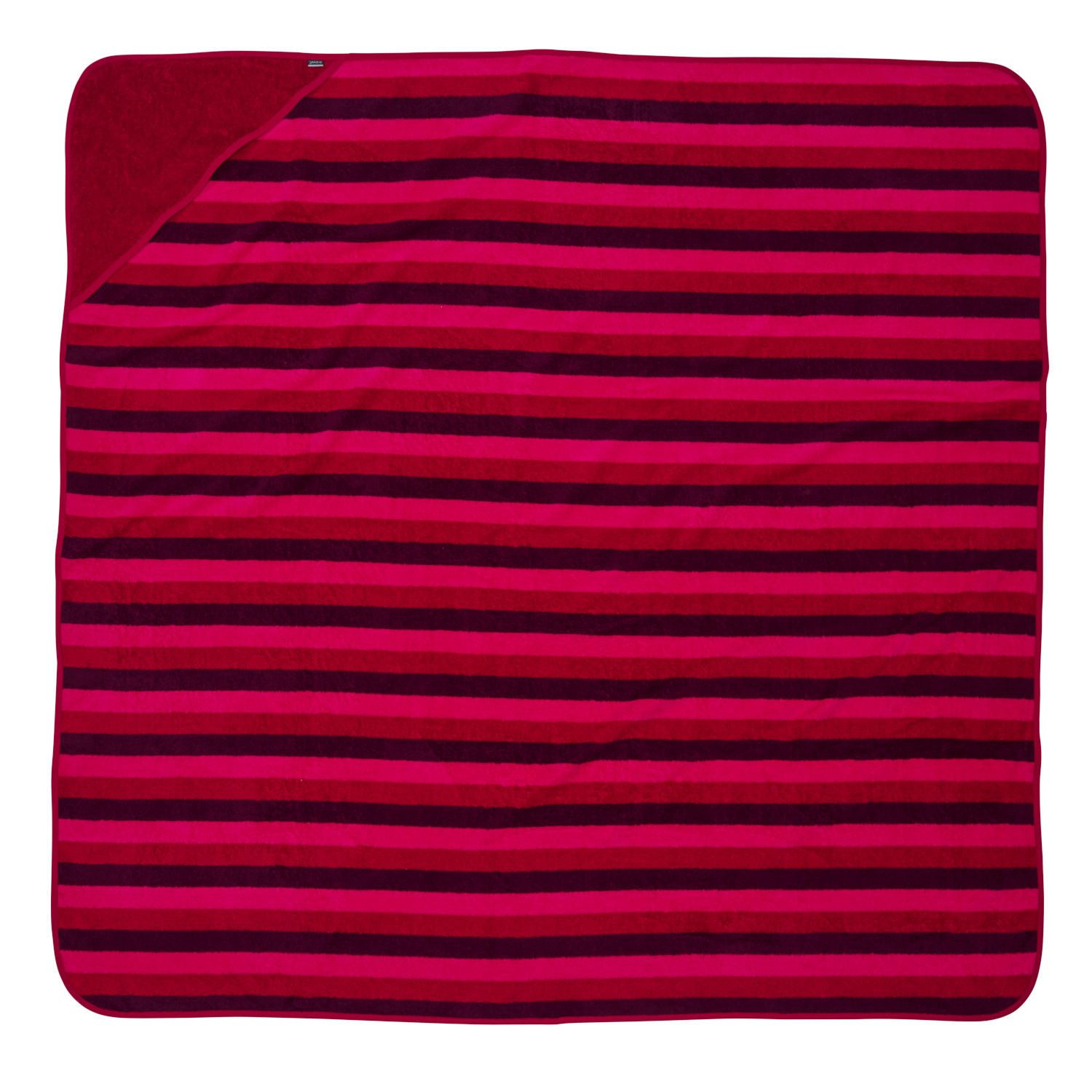 JAKO-O Handtücher JAKO-O Kapuzenhandtuch Kinder 140 x140cm, traube gestreift, Walkfrottier