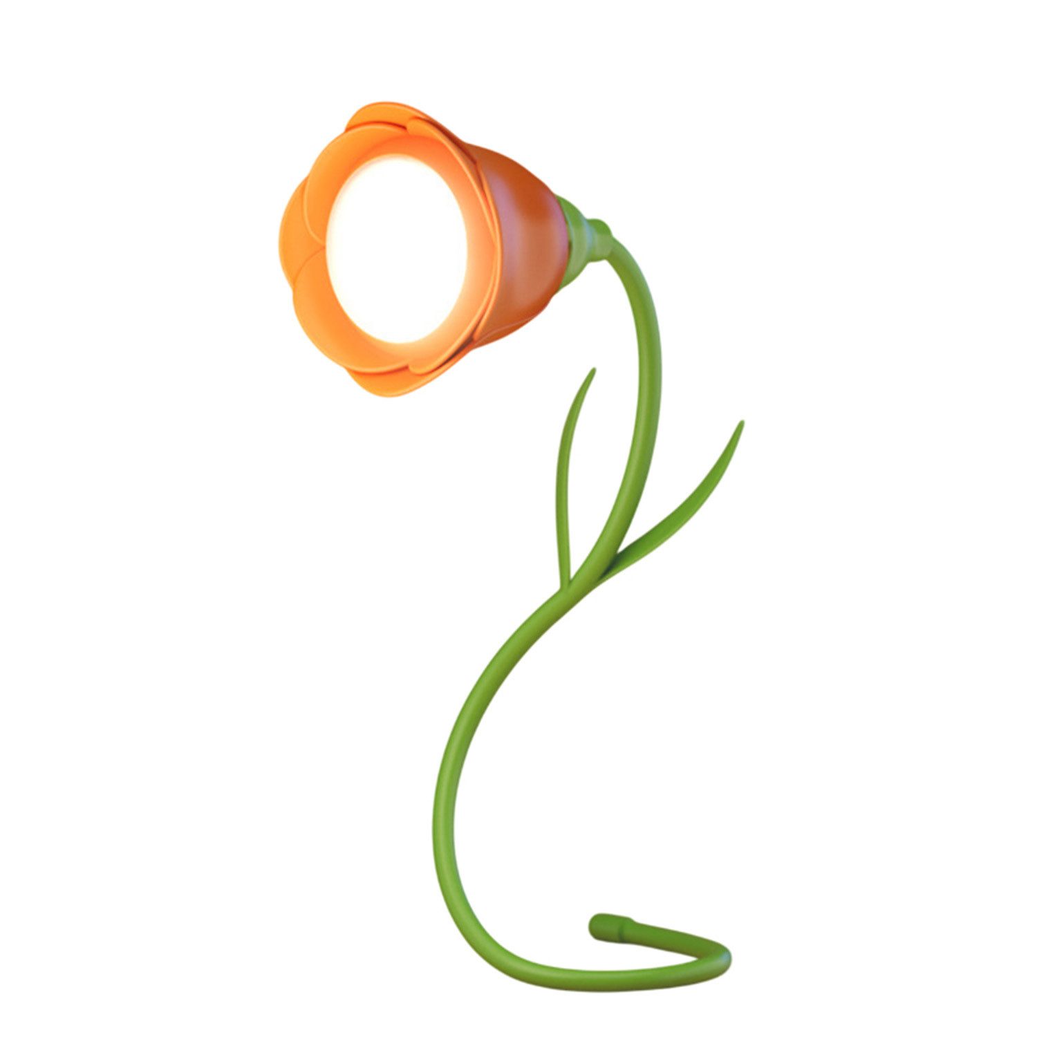 Refttenw LED Schreibtischlampe 360° verstellbar Blumen-Nachtlicht,USB-aufladbares Nachtlicht