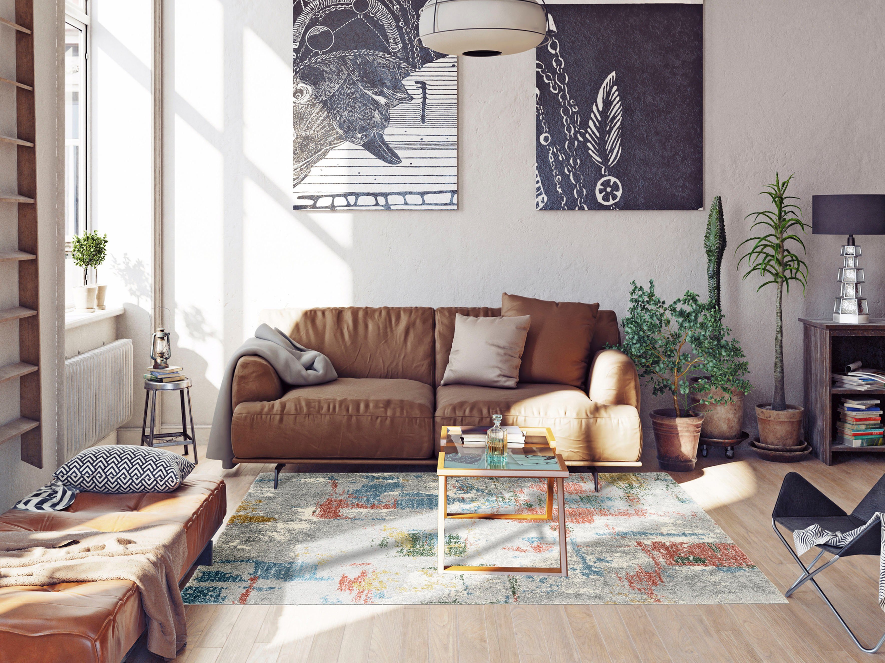 OCI DIE TEPPICHMARKE Teppich NEW VILLA CITY, auch als Läufer und Rund, quadratisch, Höhe: 20 mm, Vintage Optik, auch in quadratischer Form, Wohnzimmer