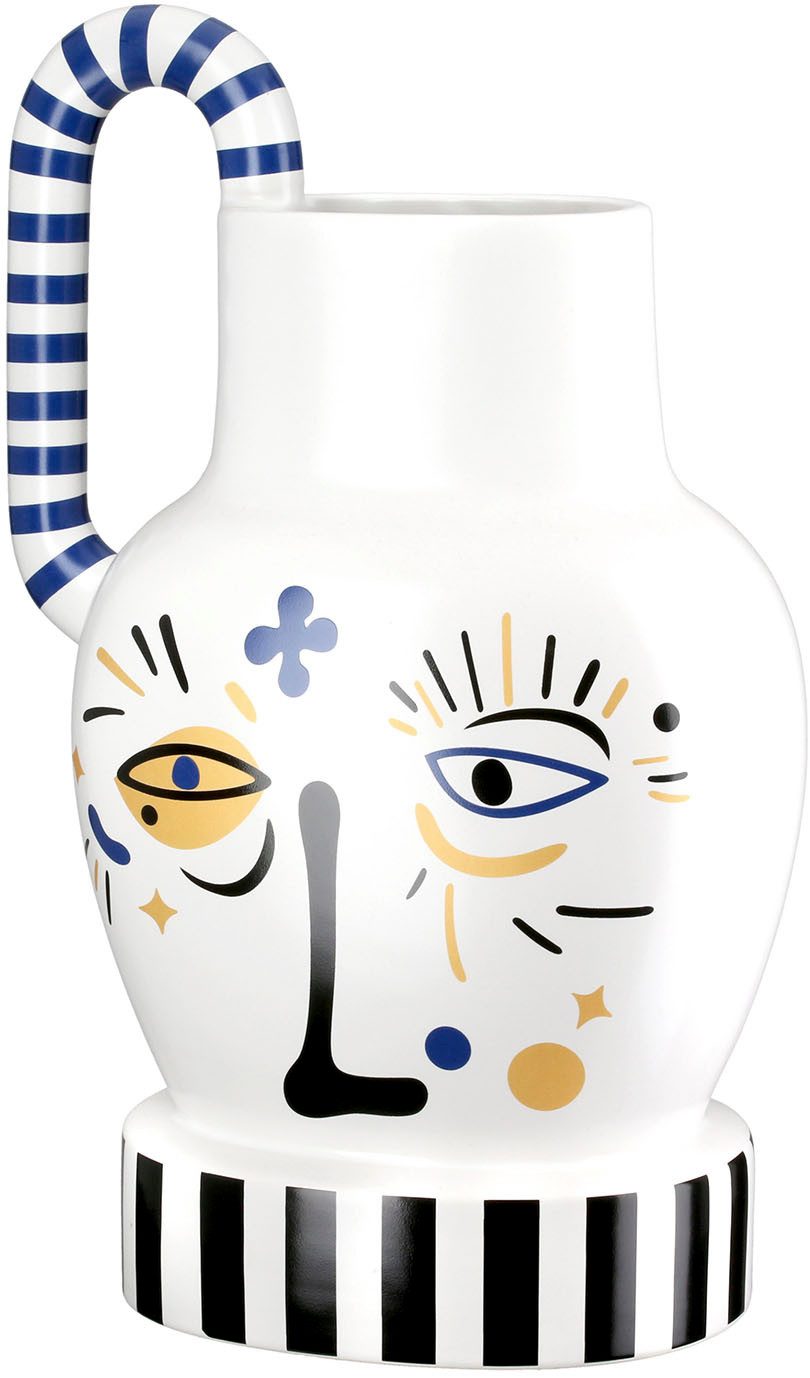 GILDE Tischvase Henkelvase Fira weiß H. 36 cm (1 St)