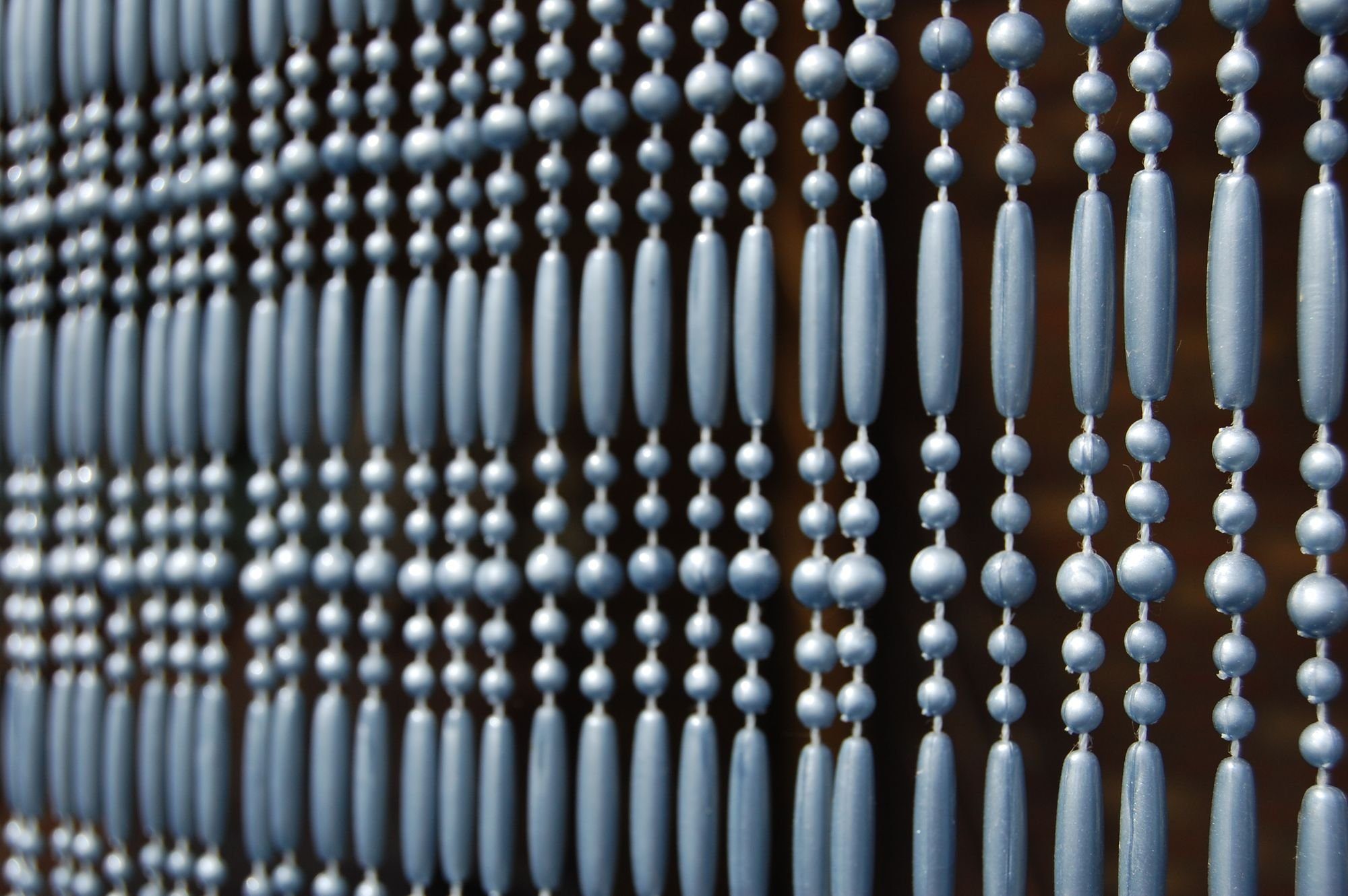 La Tenda Perlenvorhang CASA FREJUS 5 Türvorhang grau, Ösen, transparent, 90 x 210 cm, Perlen - Länge individuell kürzbar