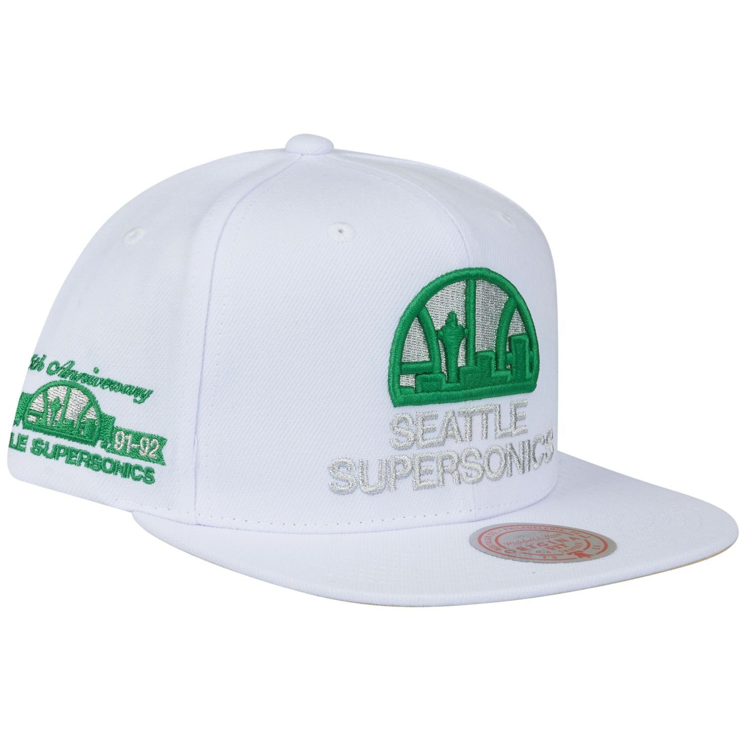 Snapback Cap WHITE Seattle SuperSonic