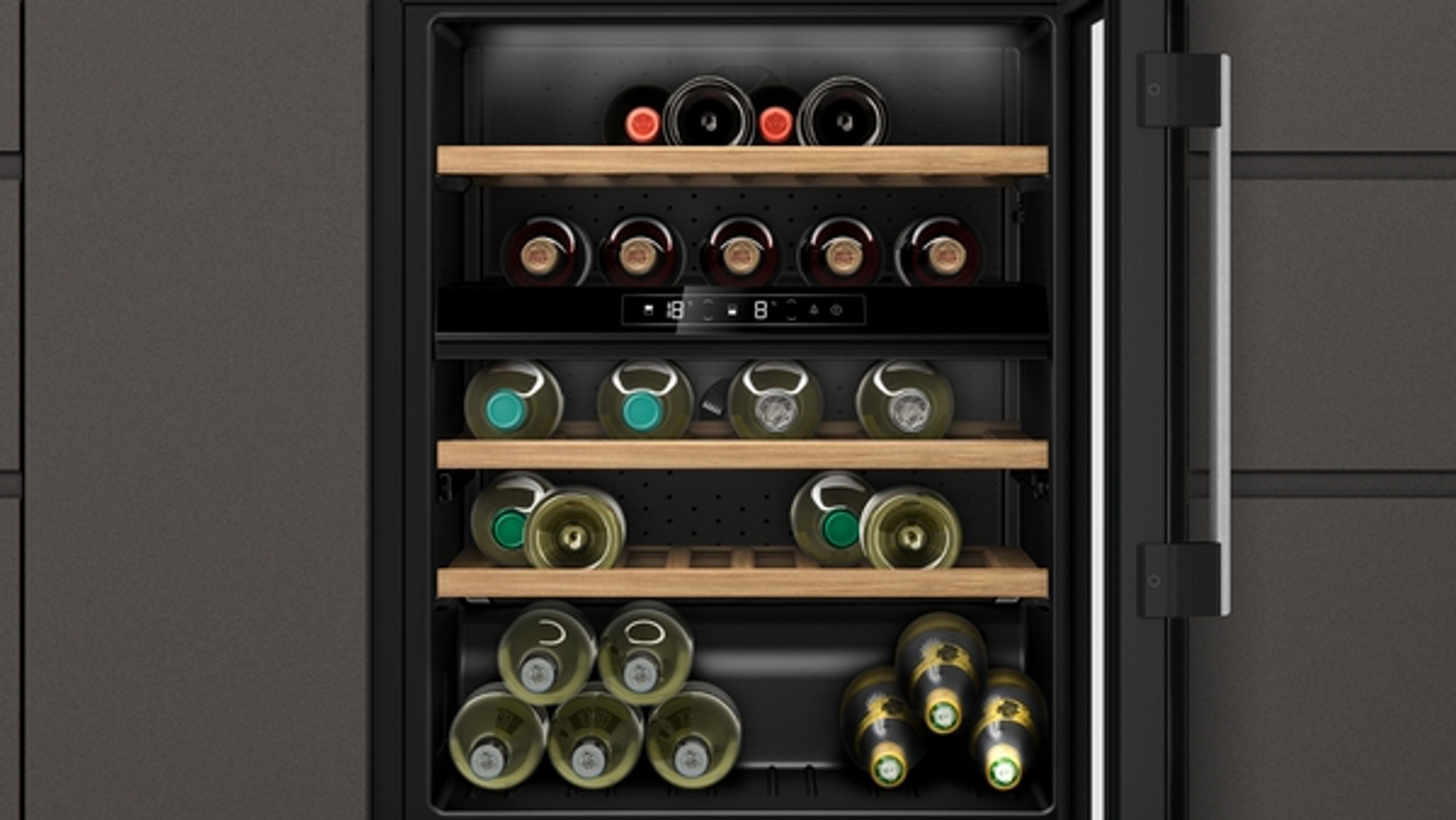 NEFF Einbauweinkühlschrank KU9213HG0, für 44 Standardflaschen á 0,75l,zwei Temperaturzonen, bis 44 Flaschen