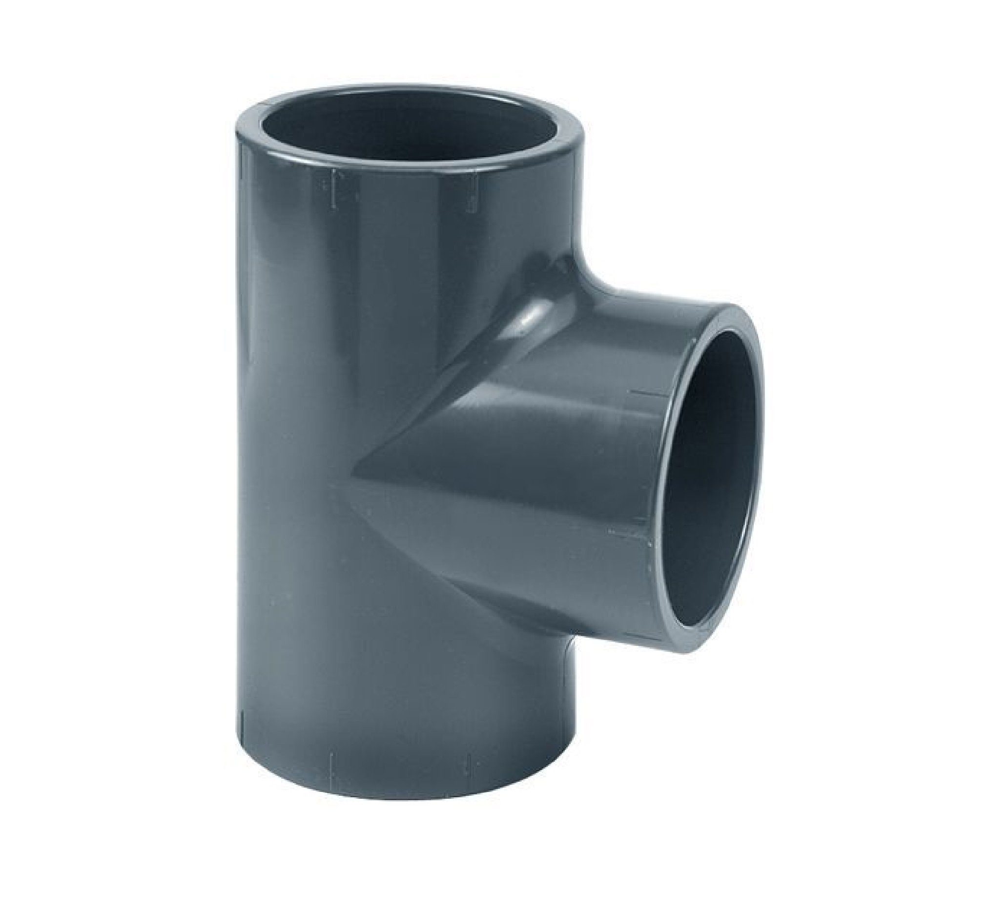 Cepex Wasserrohr PVC T-Stück Ø 50 mm mit 3 Muffen für PVC Rohre