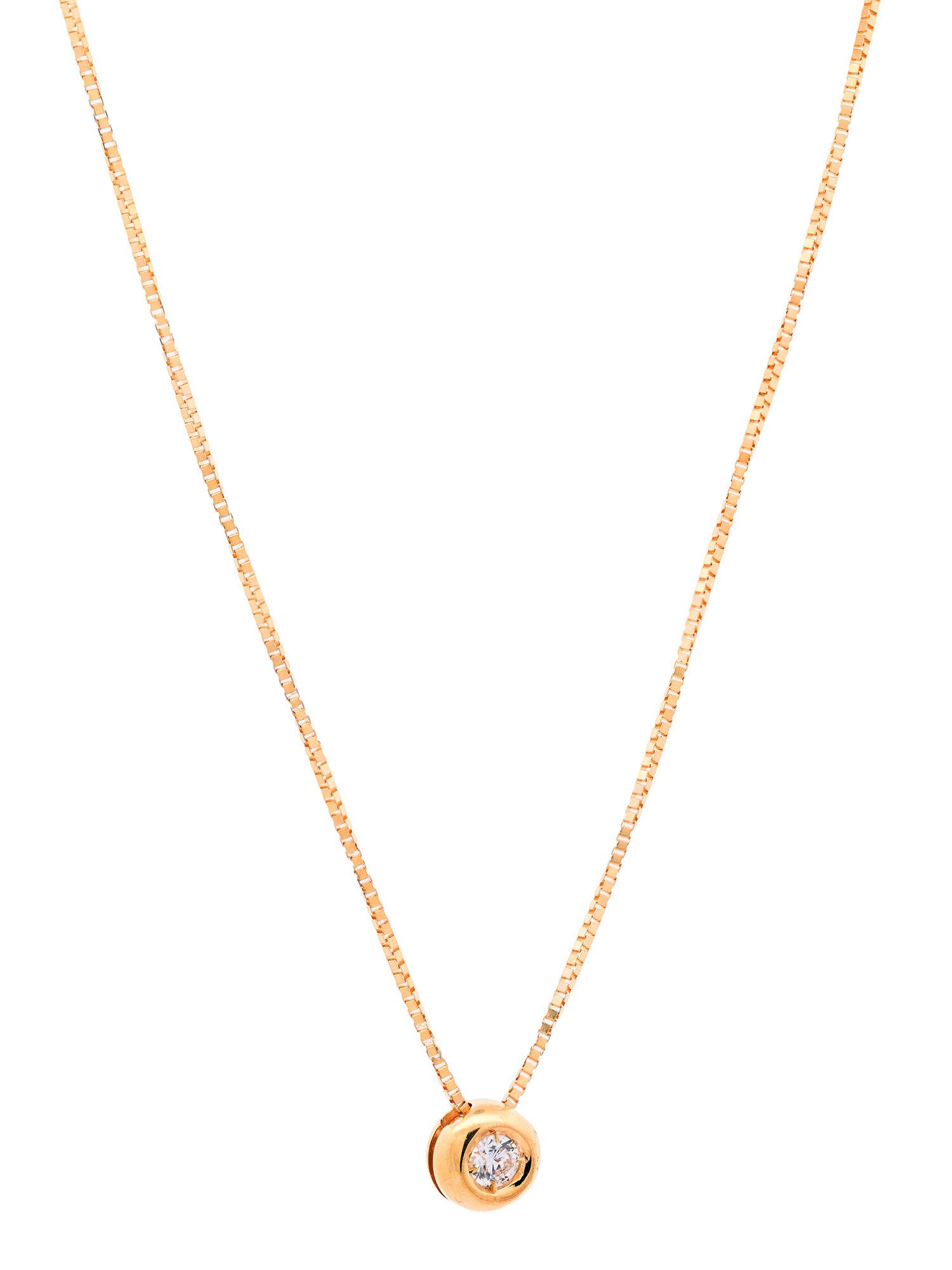 Goldkette Goldkette Collier Kette Halskette Zirkonia massiv 375-9 Karat Gold