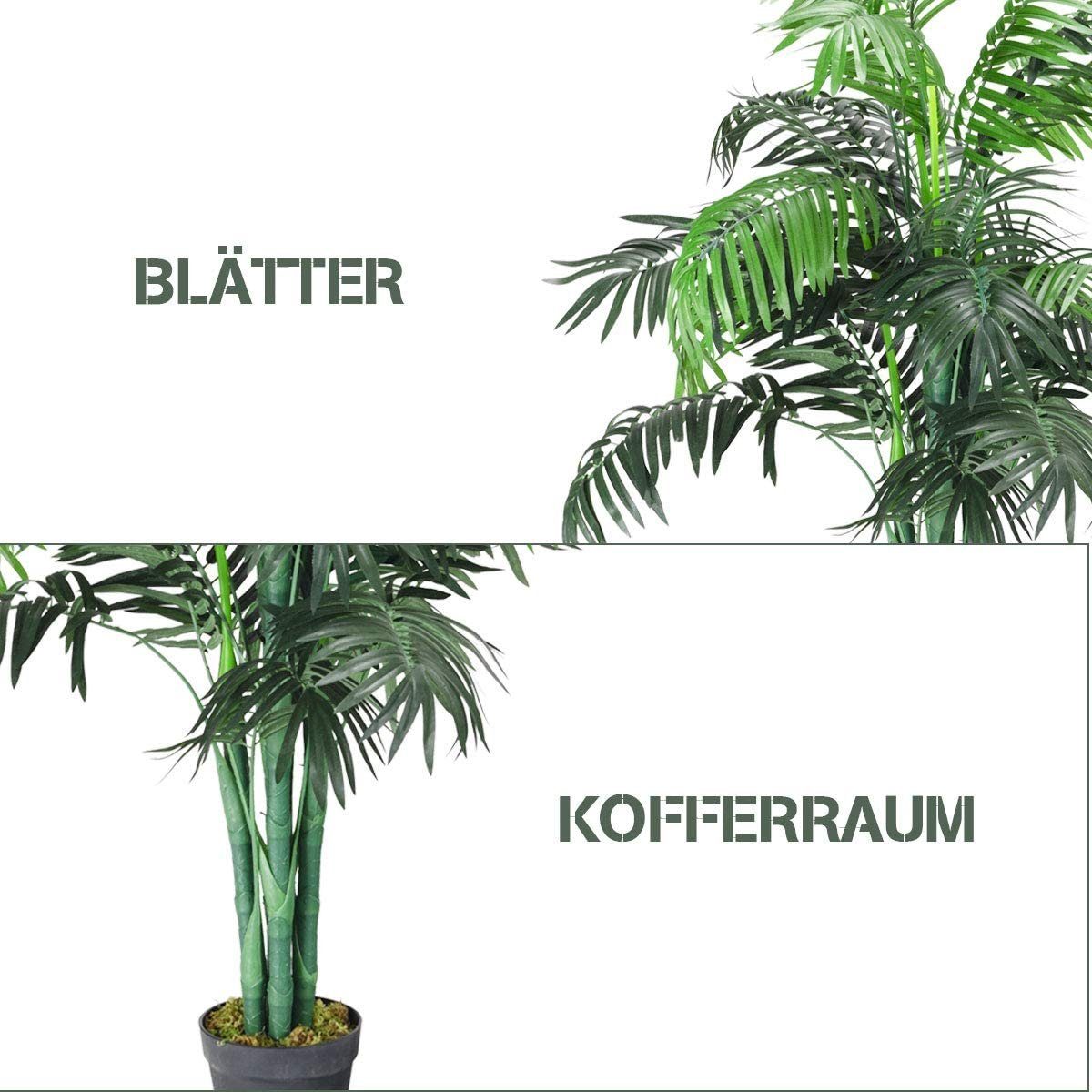 mit Blumentopf, Höhe KOMFOTTEU, 110 Zimmerpflanze Hoch Kunstpflanze cm, 110 Kunstbaum cm
