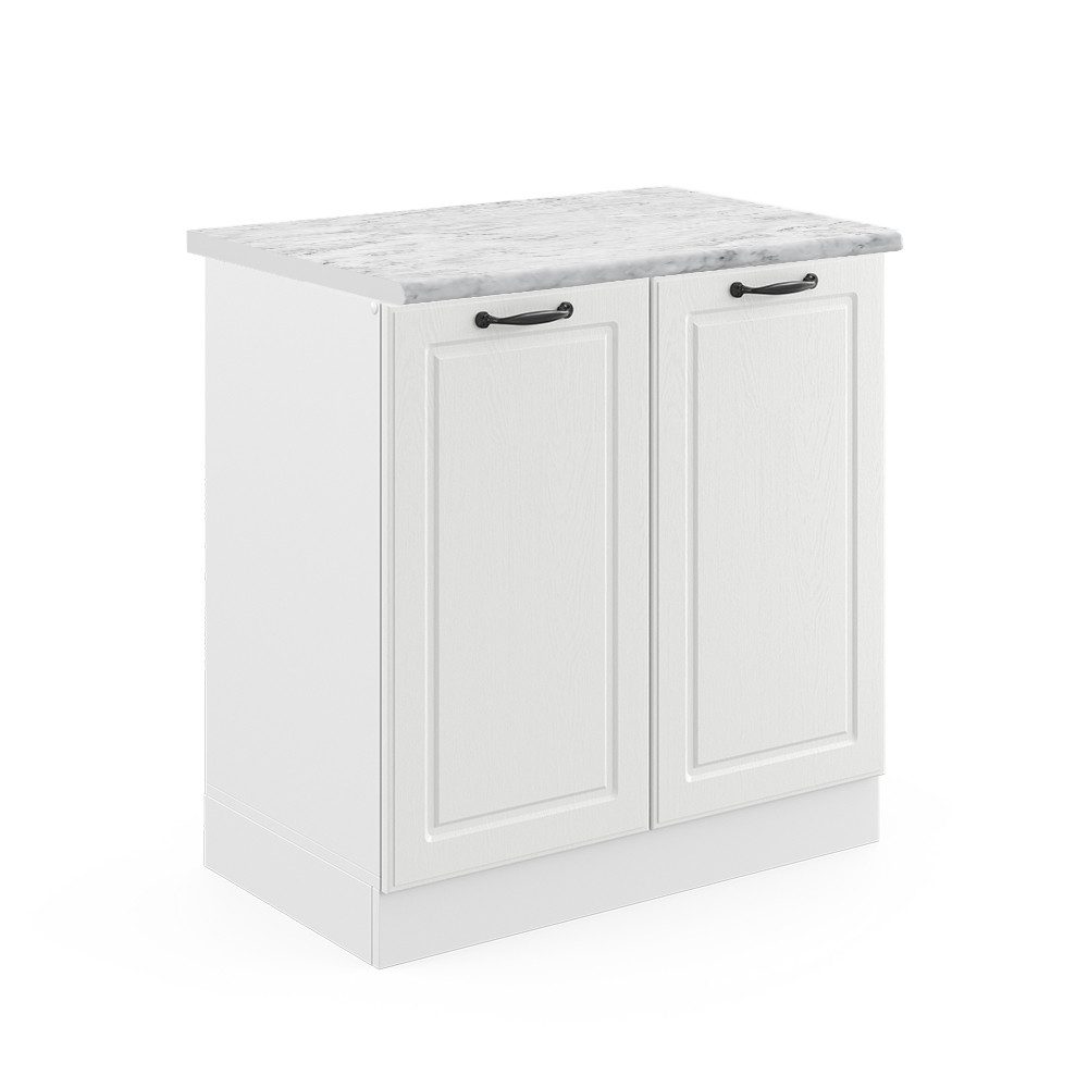 Vicco Spülenunterschrank R-Line, Weiß Landhaus/Weiß, 80 günstig online kaufen