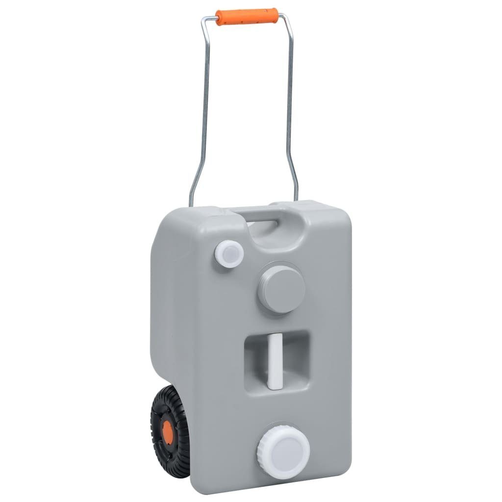 vidaXL Wassertank Camping-Wassertank mit Rollen 25 L Grau