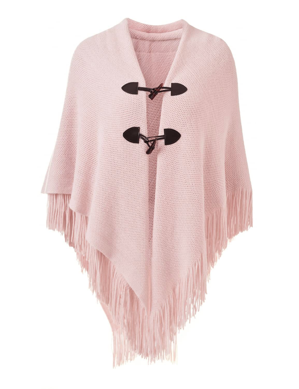 Oemmn Poncho Damen, Kuscheliger Oversize Cape Schal mit offener Front (1-St) Weicher Schulterumhang für Herbst und Winter