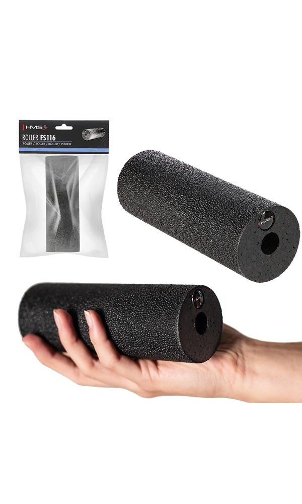 HMS Massagerolle Fitness FS116 15cm (EPP, für Ganzkörpertraining) schwarz - 1 Stück