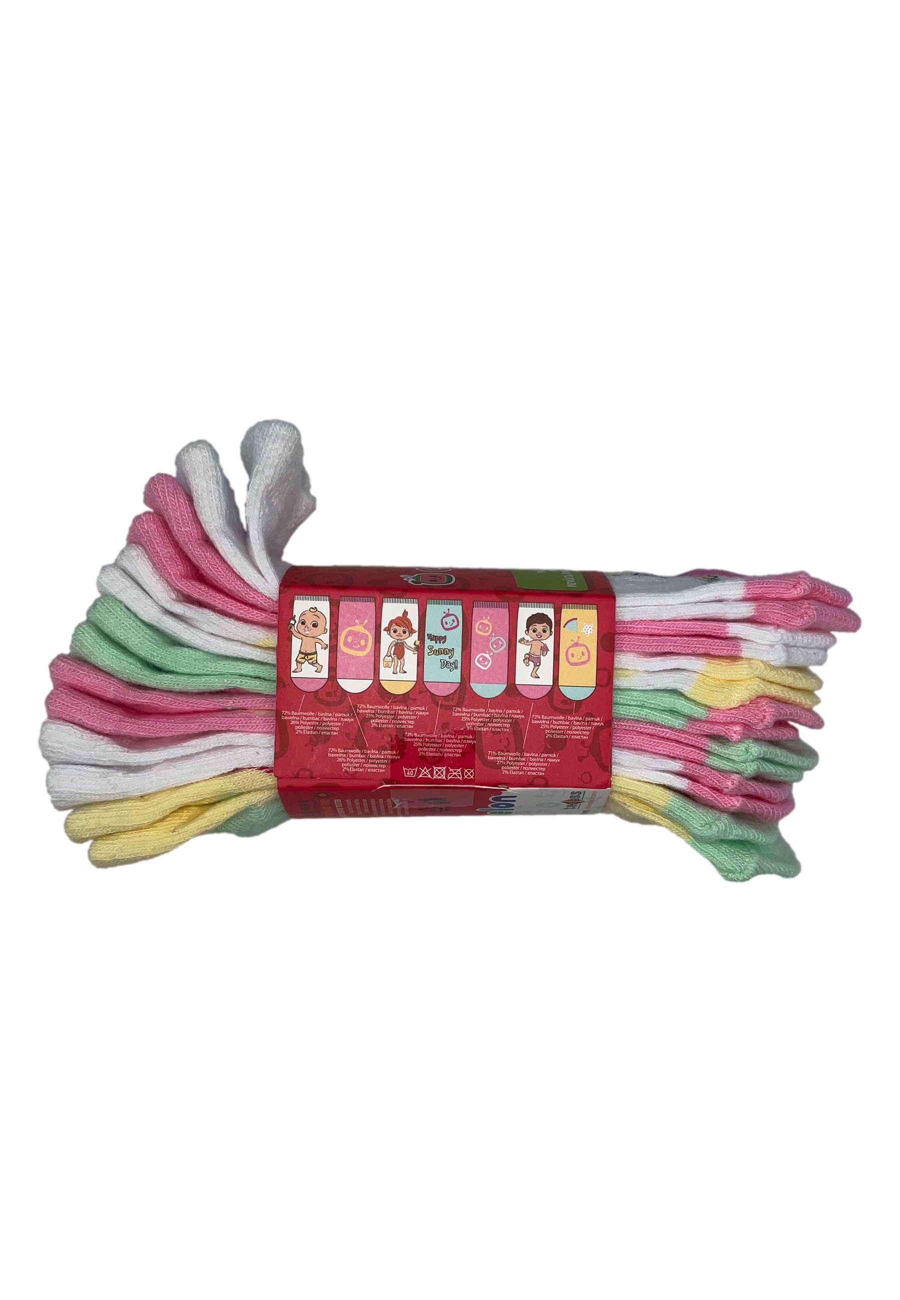 ONOMATO! Sneakersocken CoComelon Kinder Mädchen Socken 7 Paar Strümpfe Paket (7-Paar)