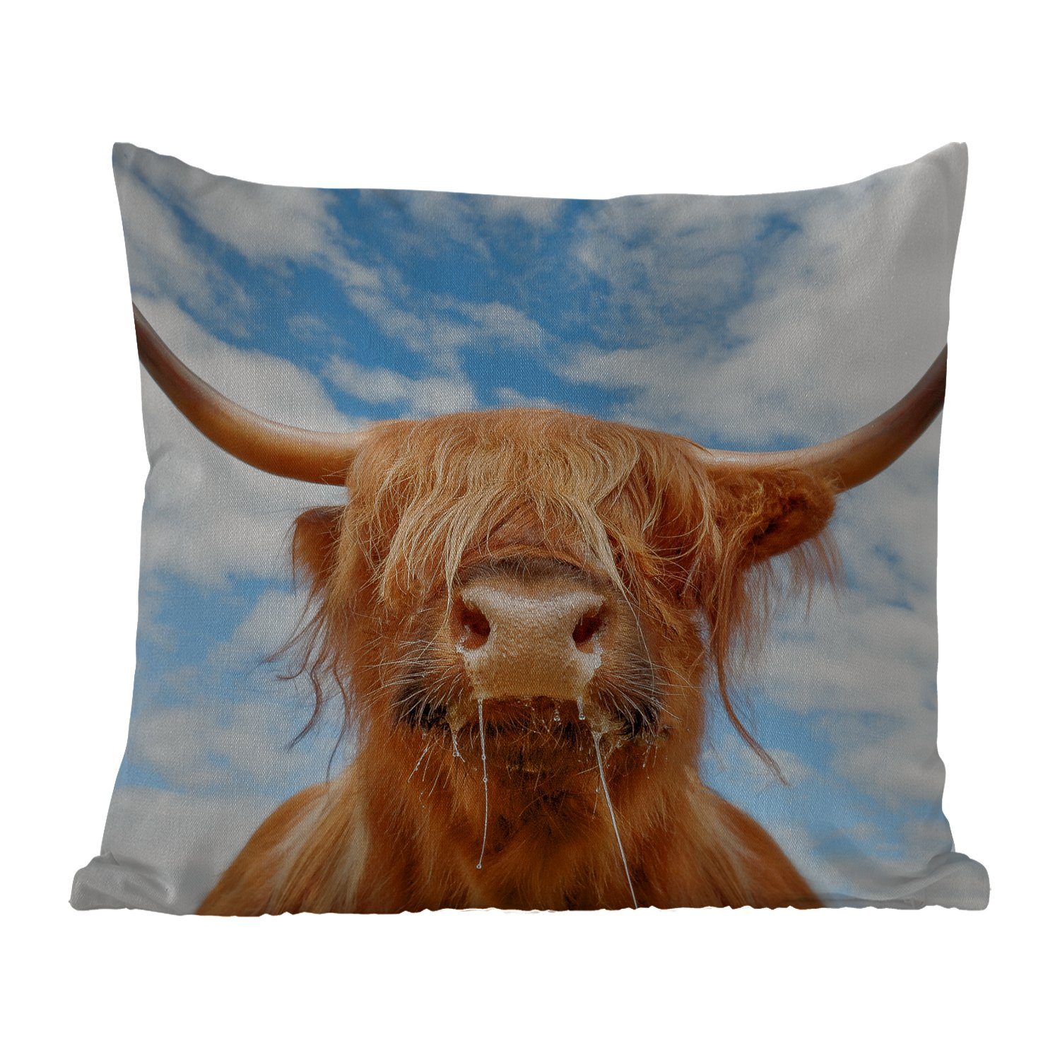 Tiere, Kissenbezüge, Schottischer Kissenhülle, Outdoor Dekokissenbezug, Wolke Dekokissen, MuchoWow Highlander Dekokissen - -