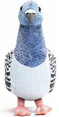 Uni-Toys Kuscheltier Taube blau - 20 cm (Höhe) - Plüsch-Vogel - Plüschtier, zu 100 % recyceltes Füllmaterial